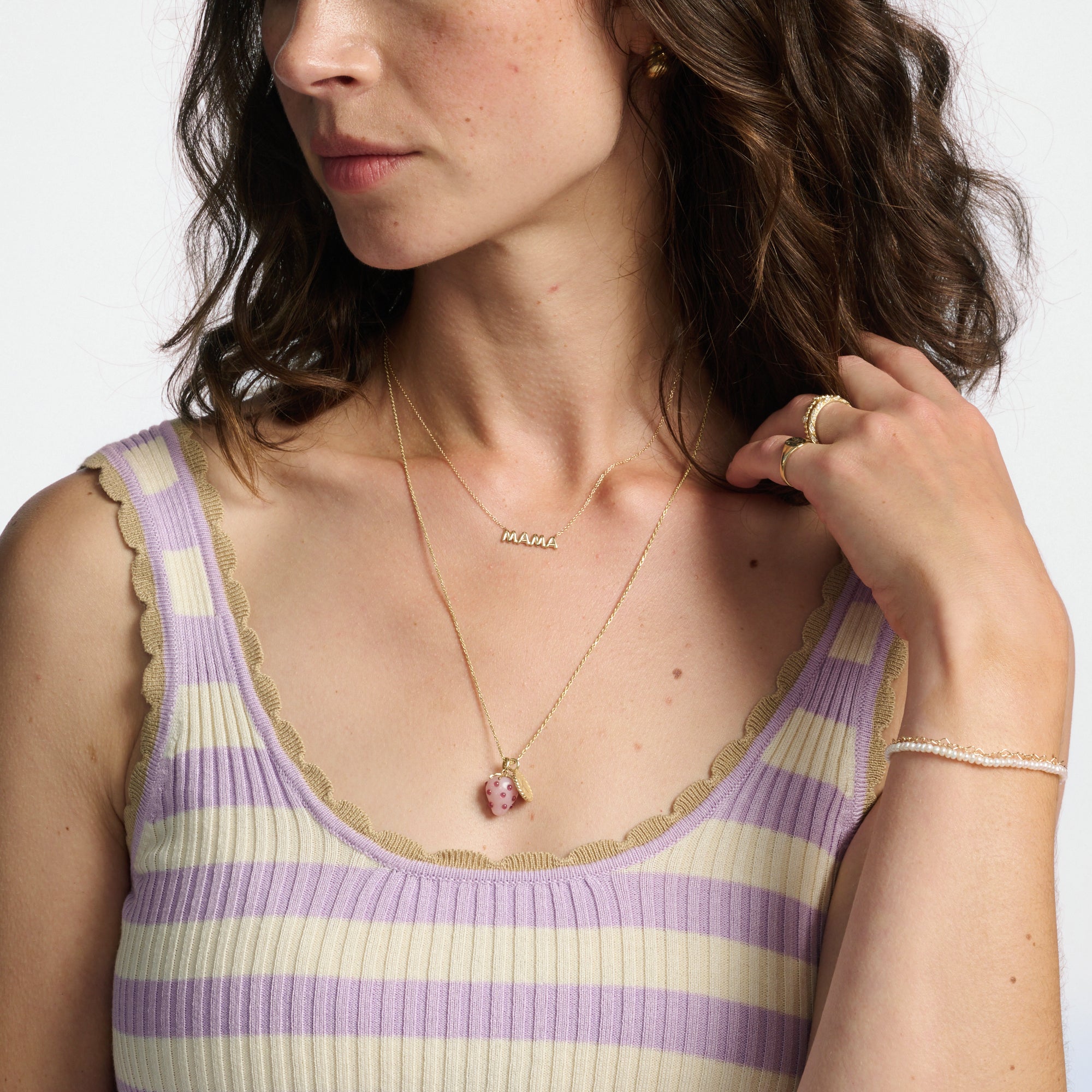 Strawberry Opal Pendant