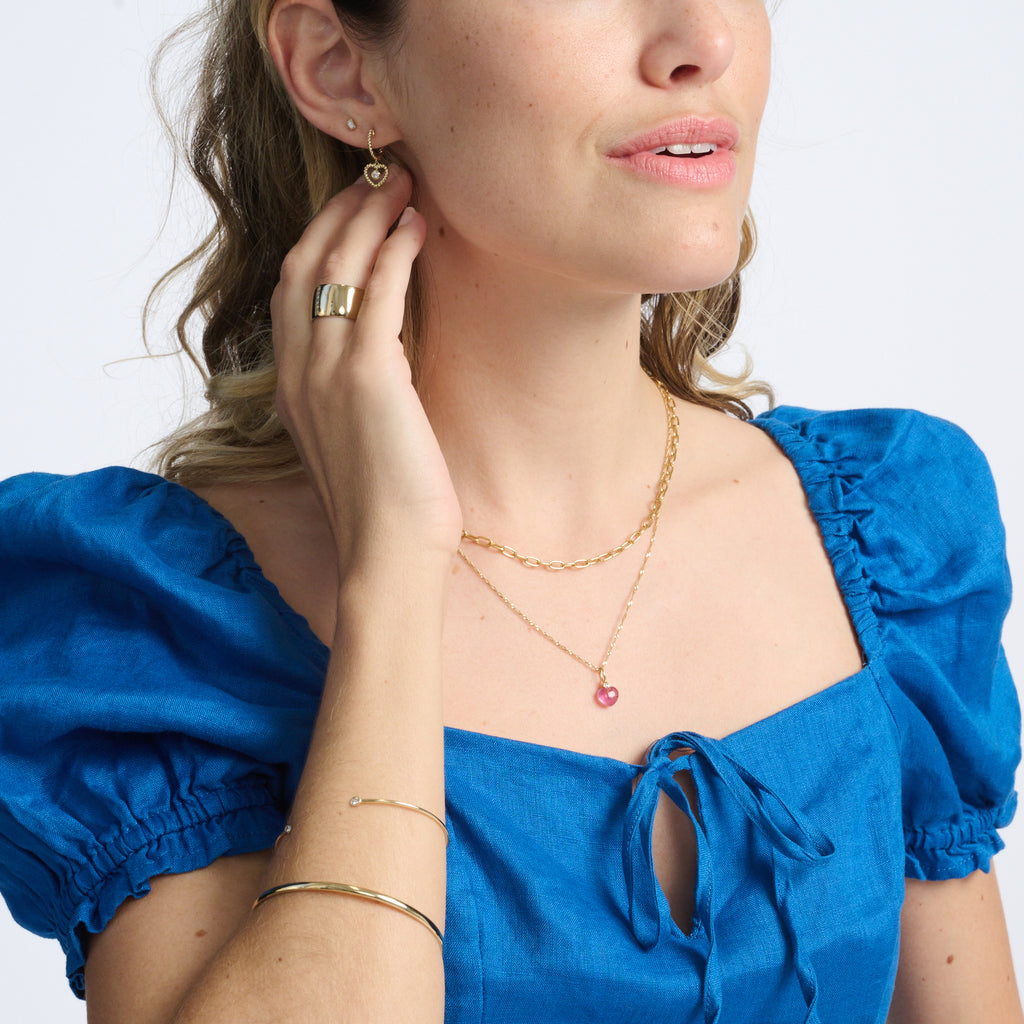 Twine Heart Diamond Huggies -- Ariel Gordon Jewelry
