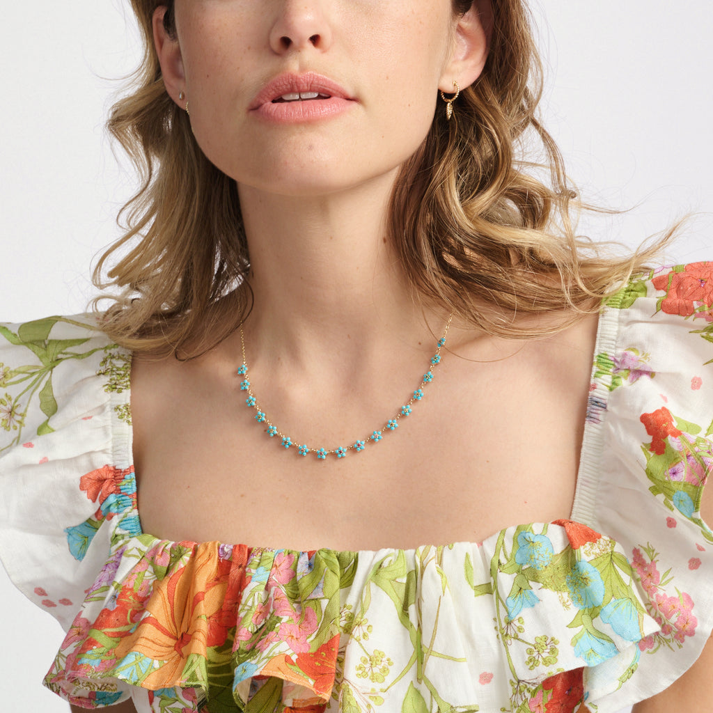 Turquoise and Tourmaline Aurora Necklace -- Ariel Gordon Jewelry