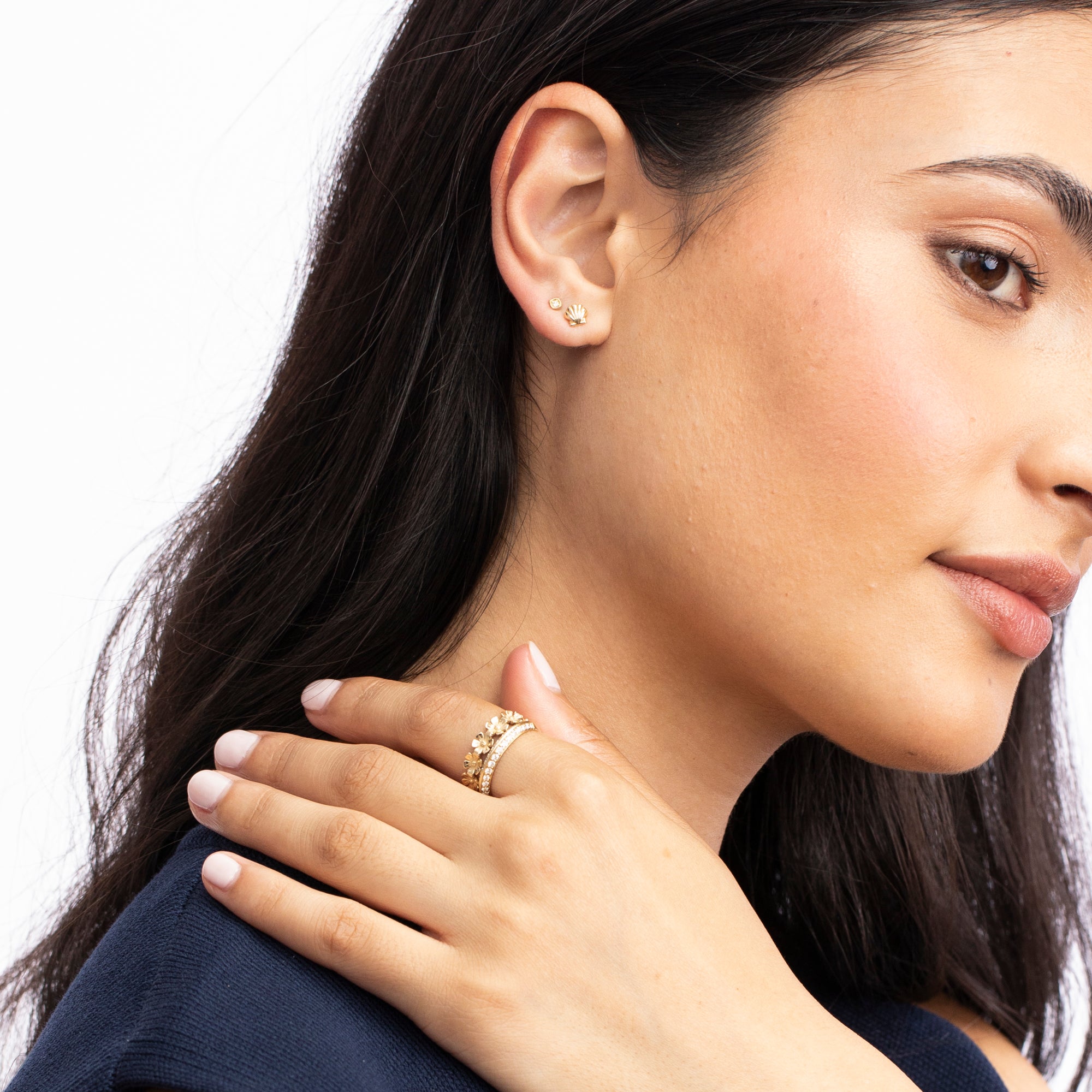 Petite Scallop Shell Studs