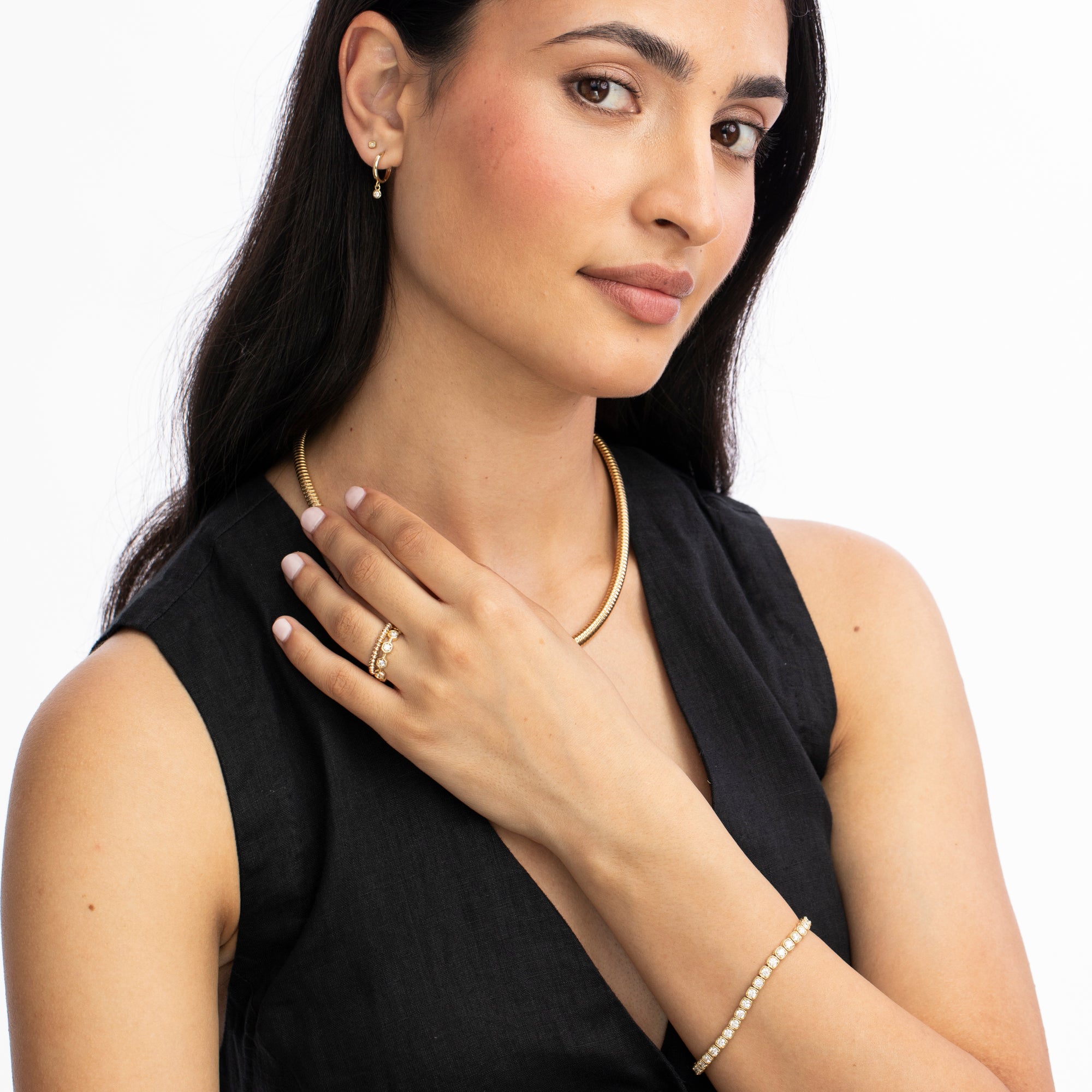 Single Diamond Raindrop Huggies