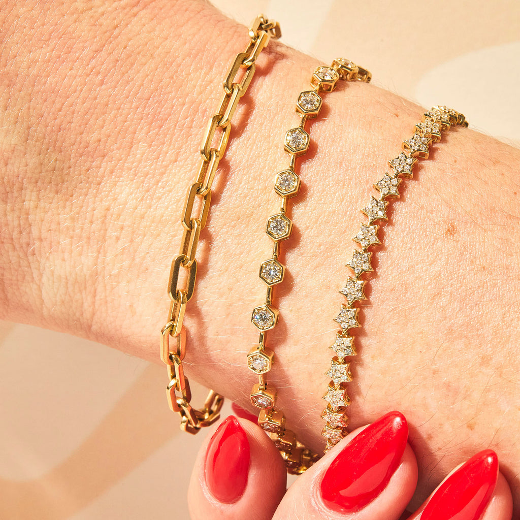 Diamond Hex Tennis Bracelet -- Ariel Gordon Jewelry