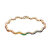 Scallop Rainbow Sapphire Tennis Bracelet - Scallop Rainbow Sapphire Tennis Bracelet -- Ariel Gordon Jewelry