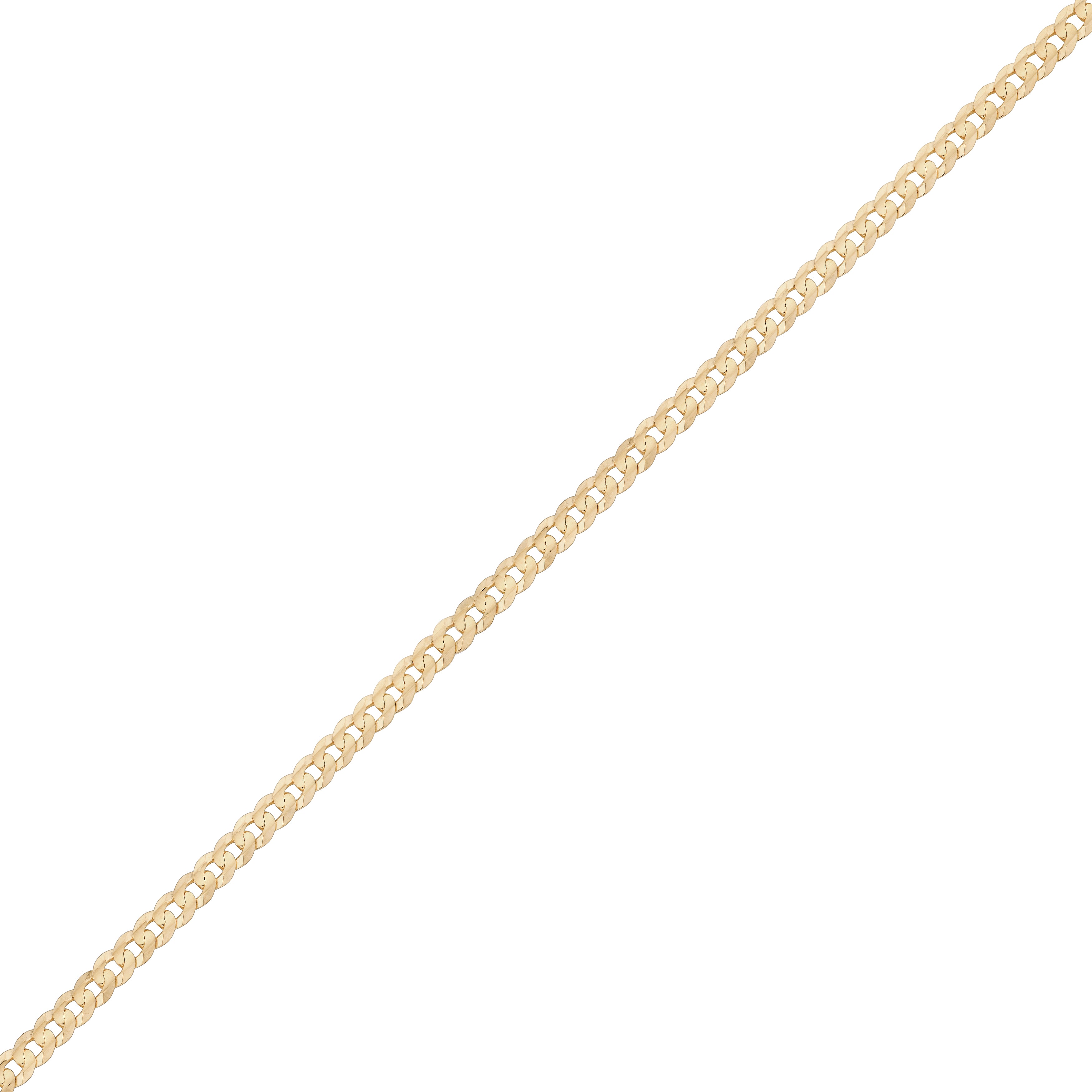 3mm Faceted Cuban Chain
