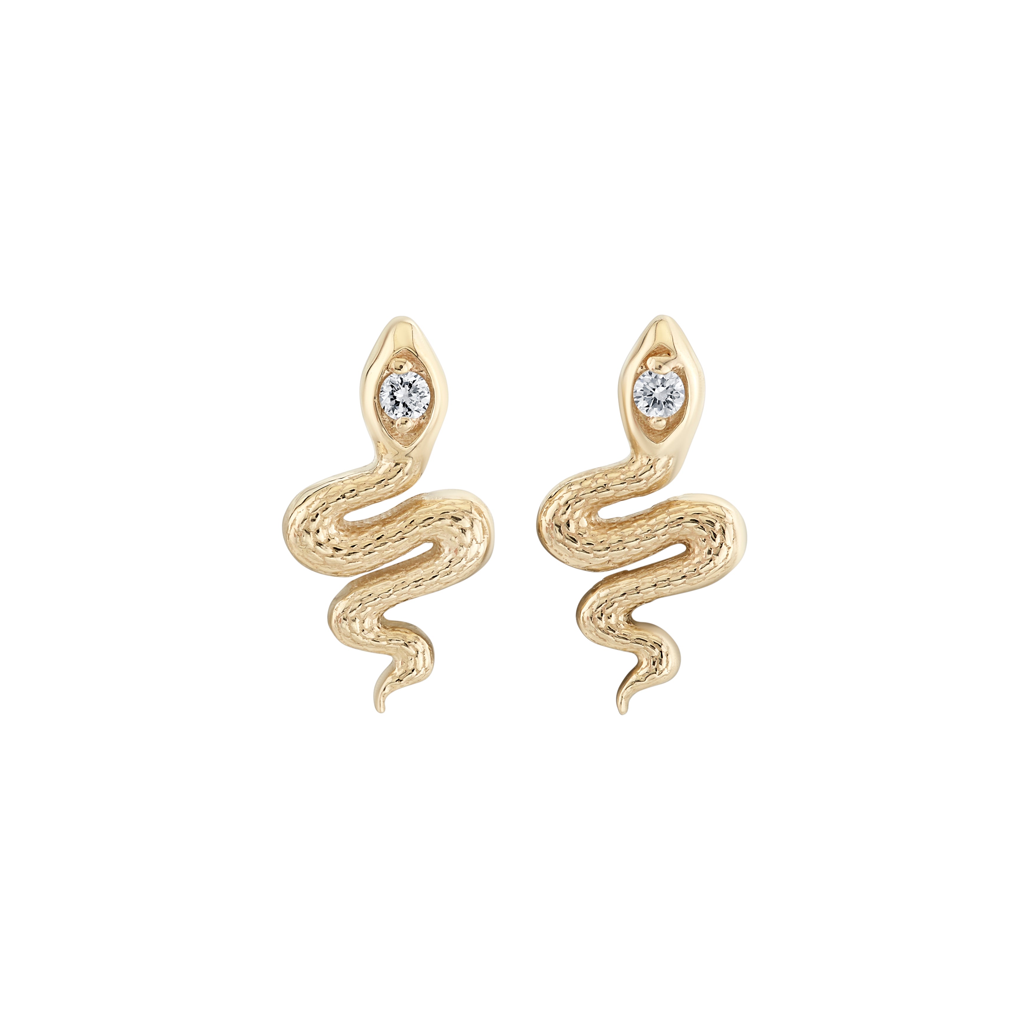 Diamond Head Snake Studs