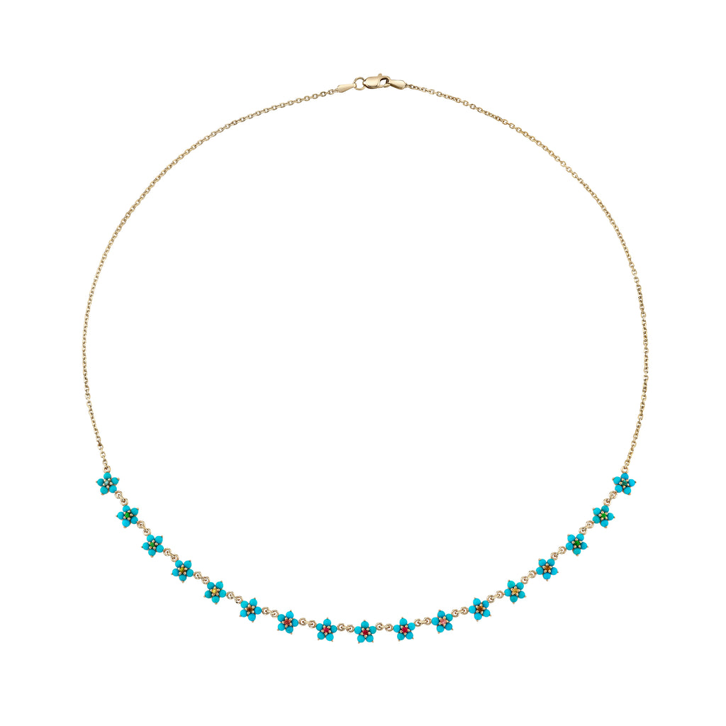 Turquoise and Tourmaline Aurora Necklace -- Ariel Gordon Jewelry