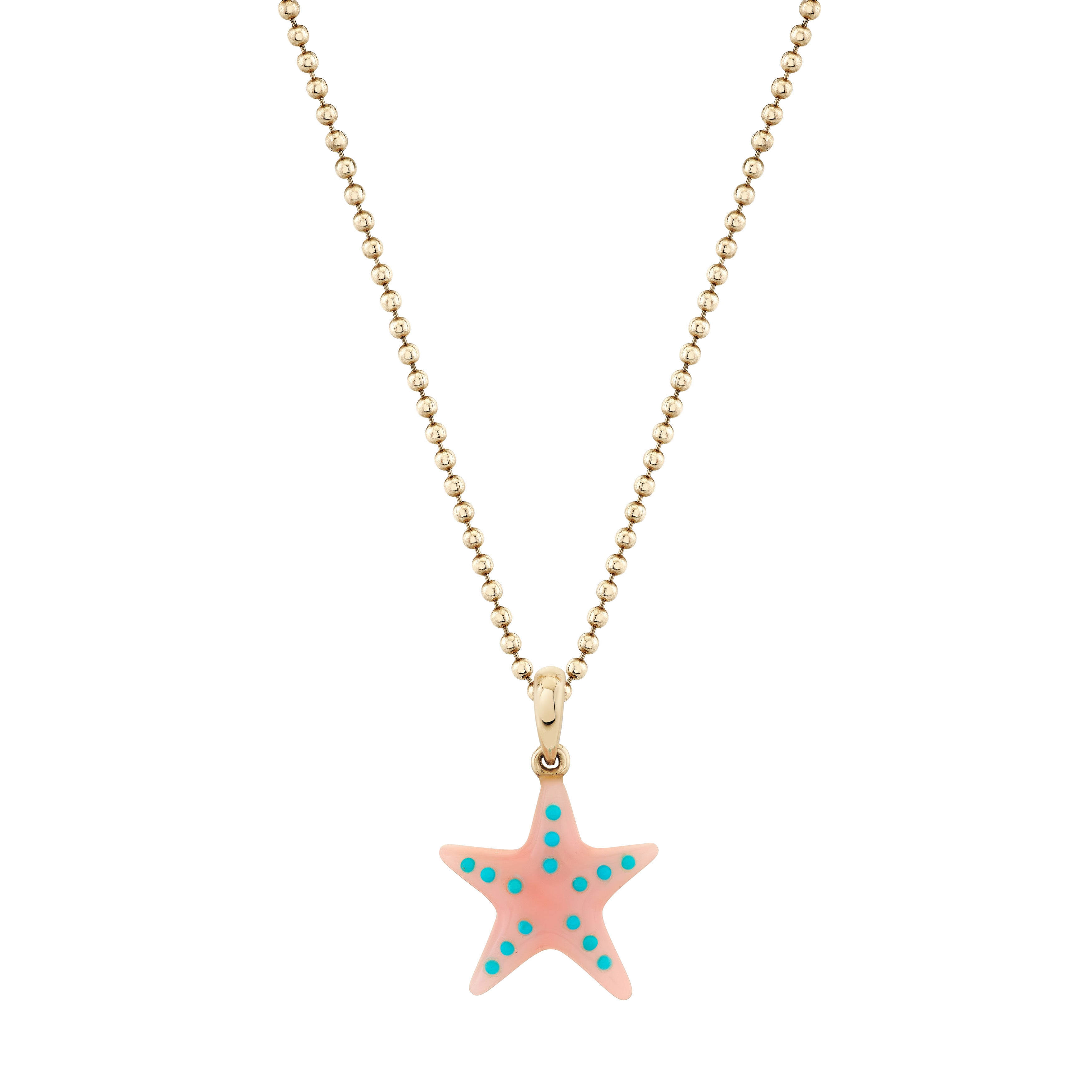 Turquoise and Opal Starfish Pendant