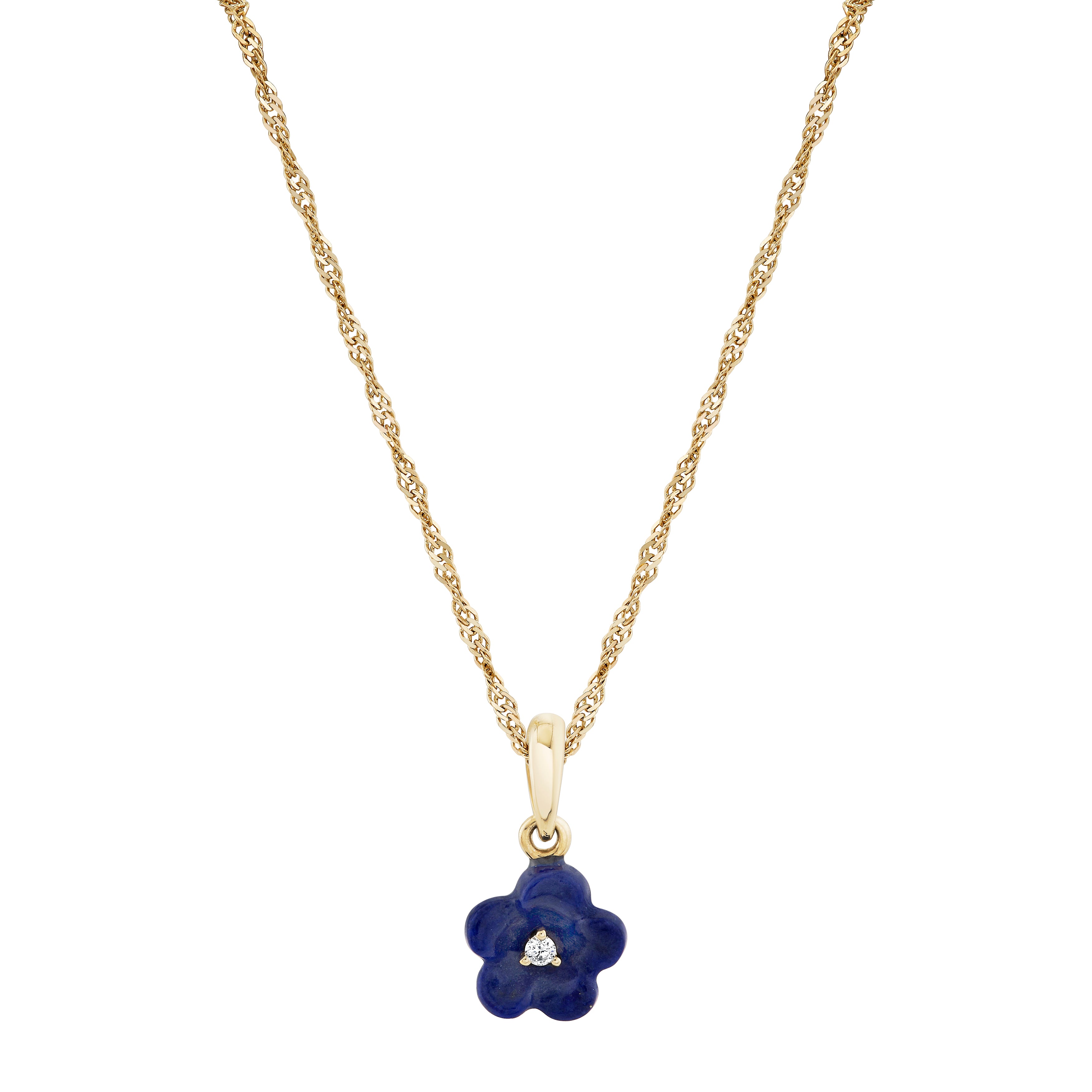 Diamond Blossom Lapis Lazuli Charm