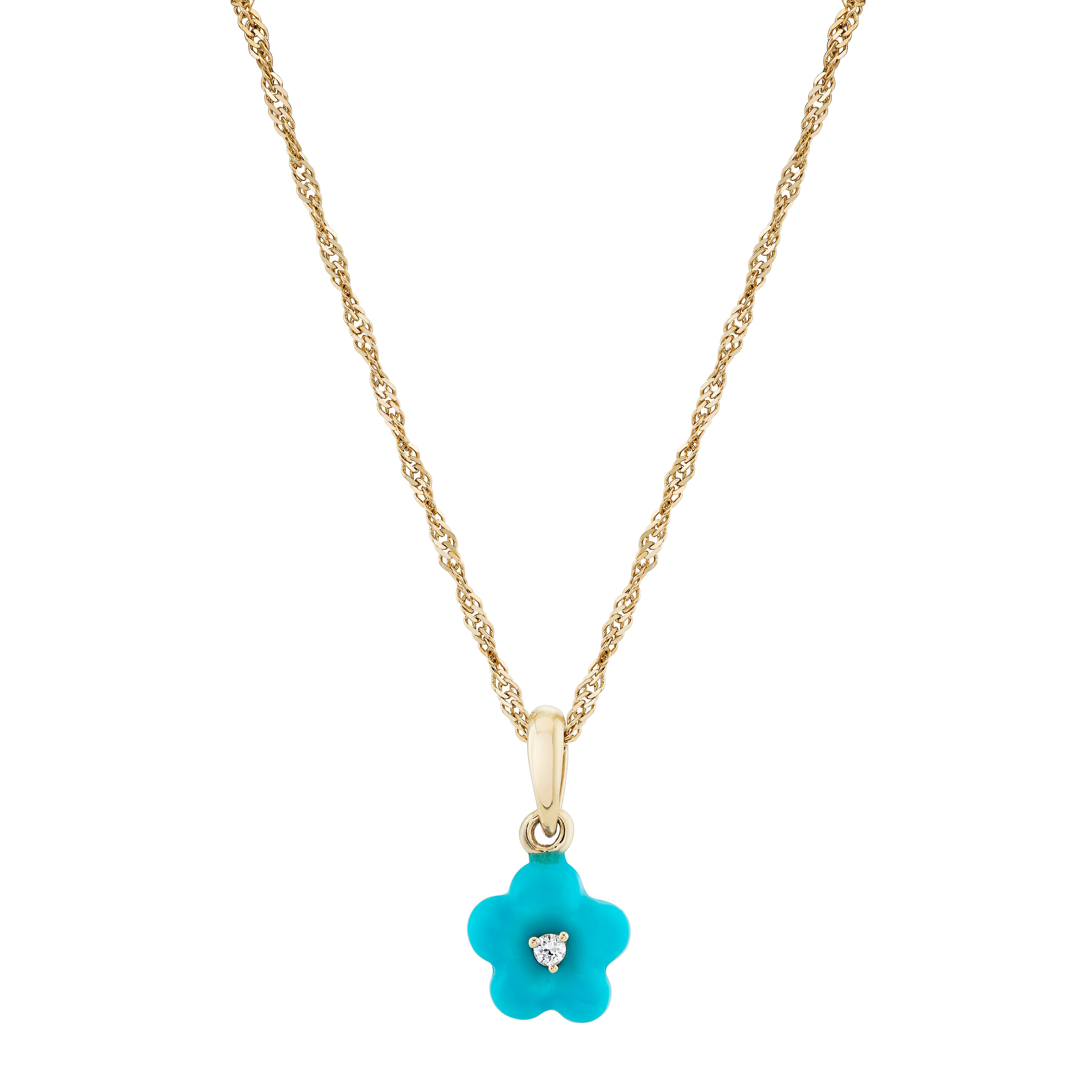 Diamond Blossom Turquoise Charm