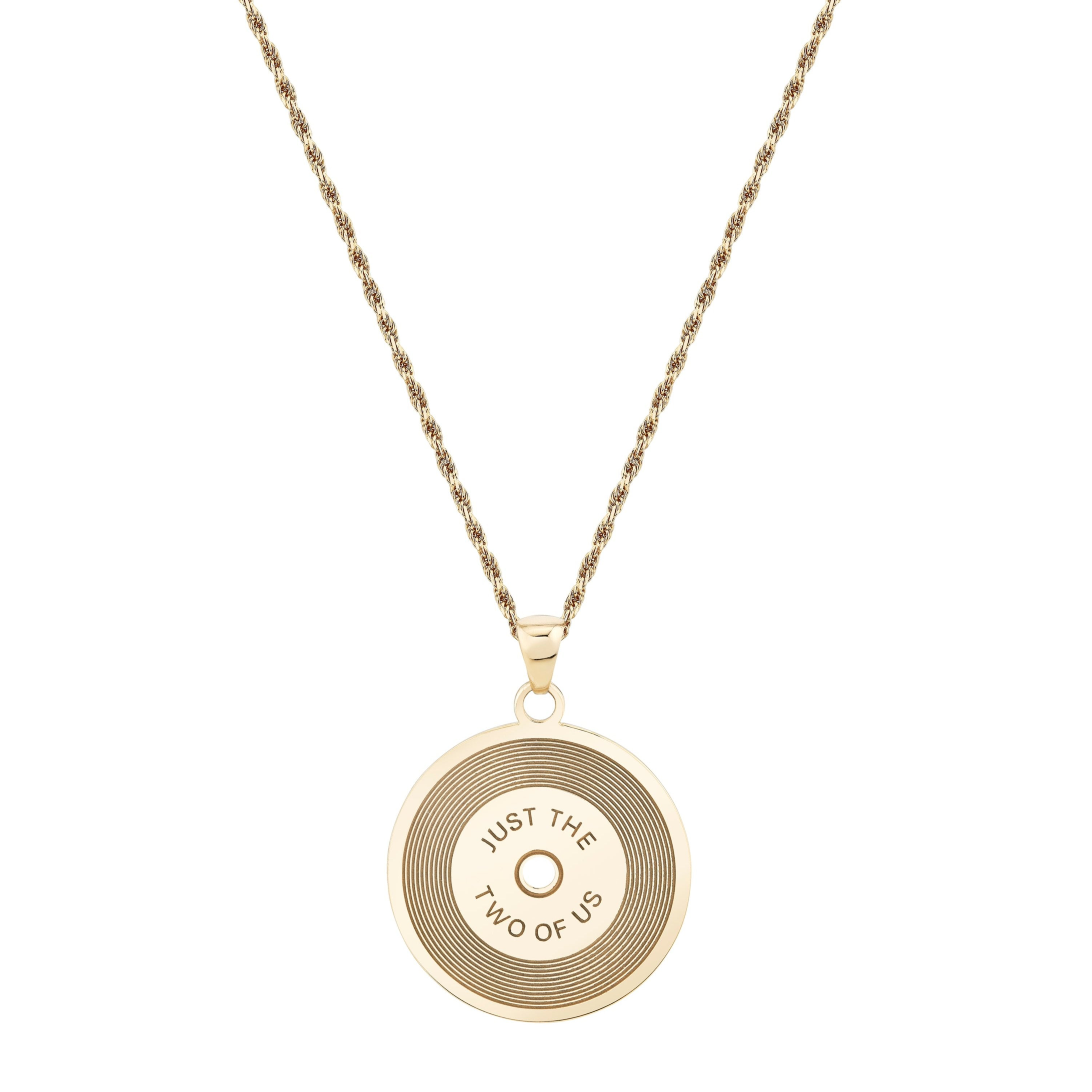 Solid Gold Record Pendant