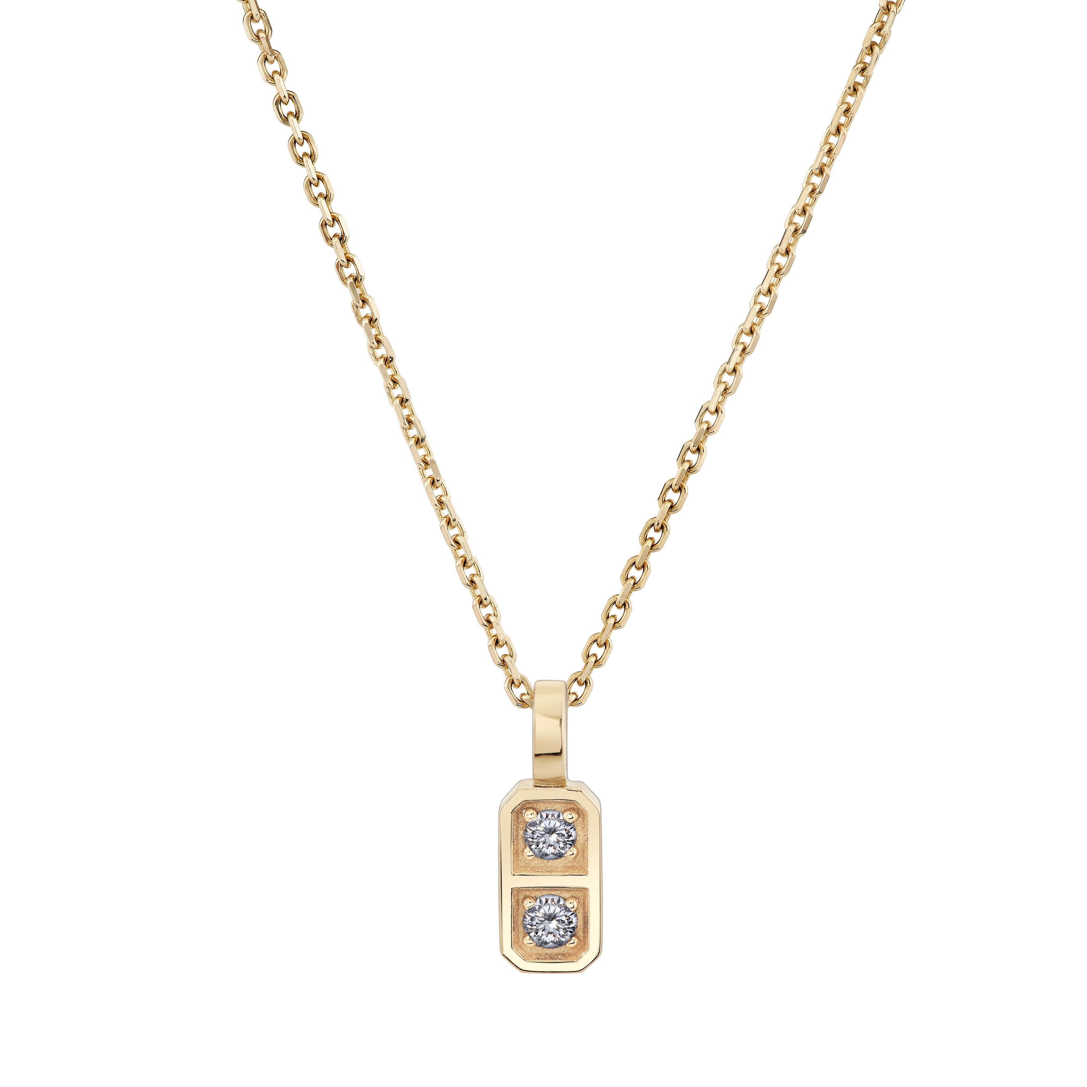 Two Birthstone Tablet Pendant