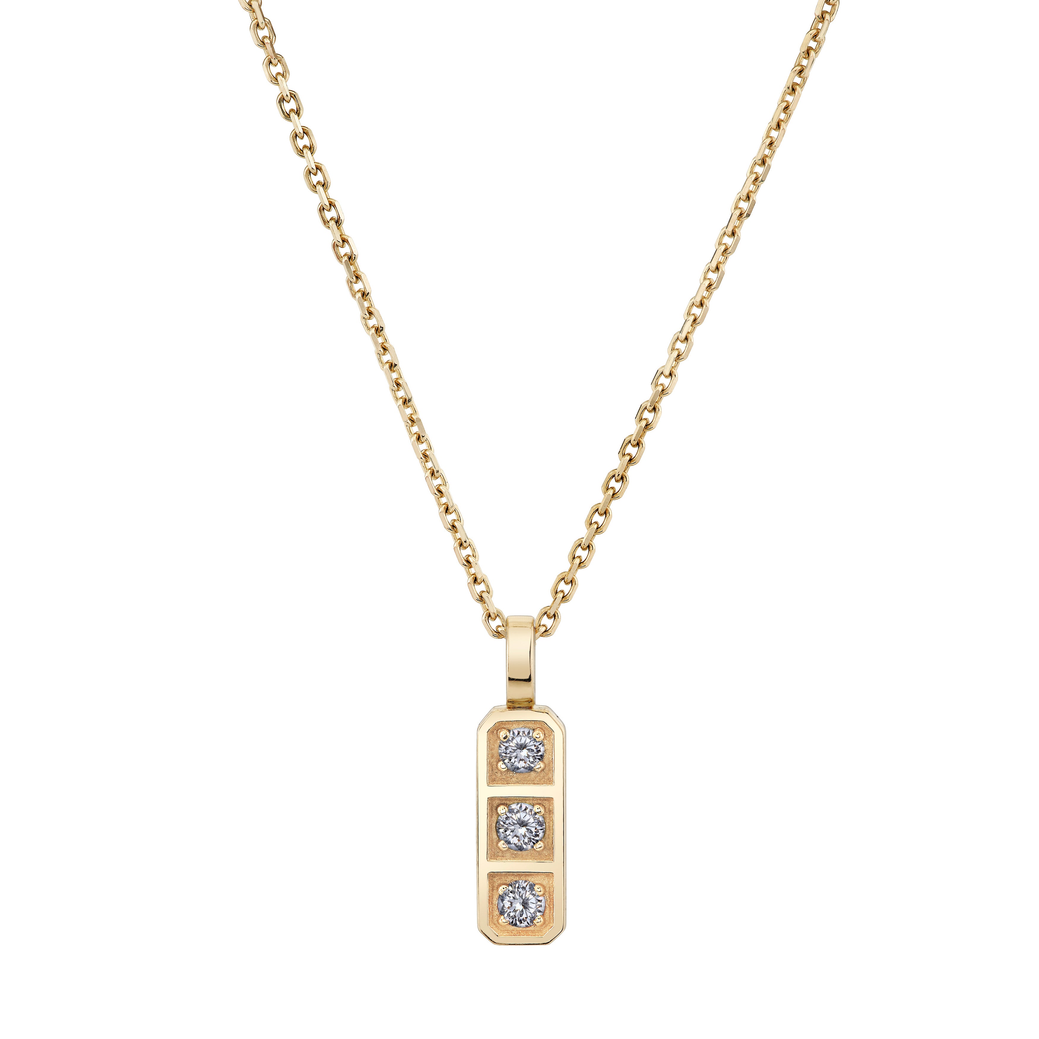 Three Birthstone Tablet Pendant