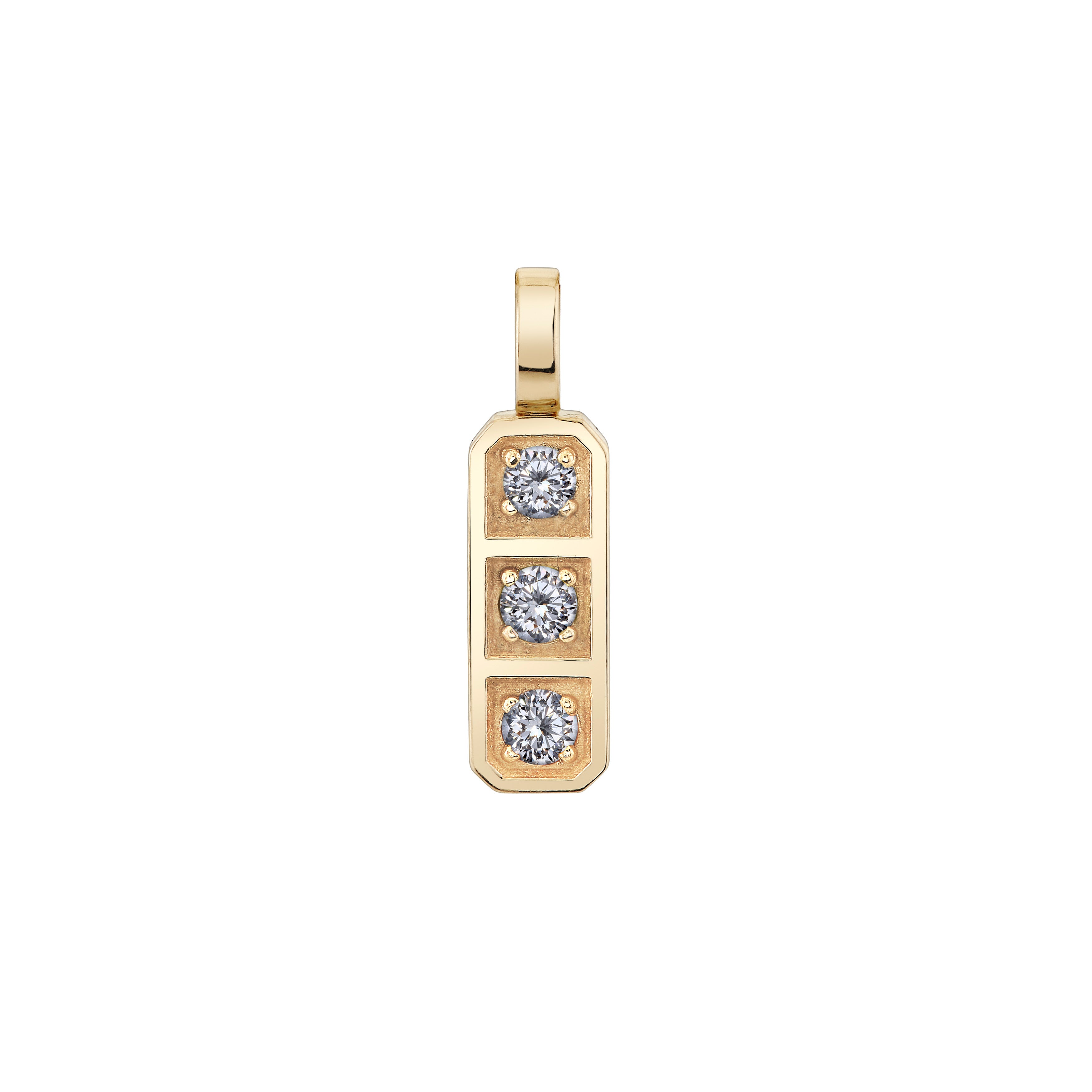 Three Birthstone Tablet Pendant