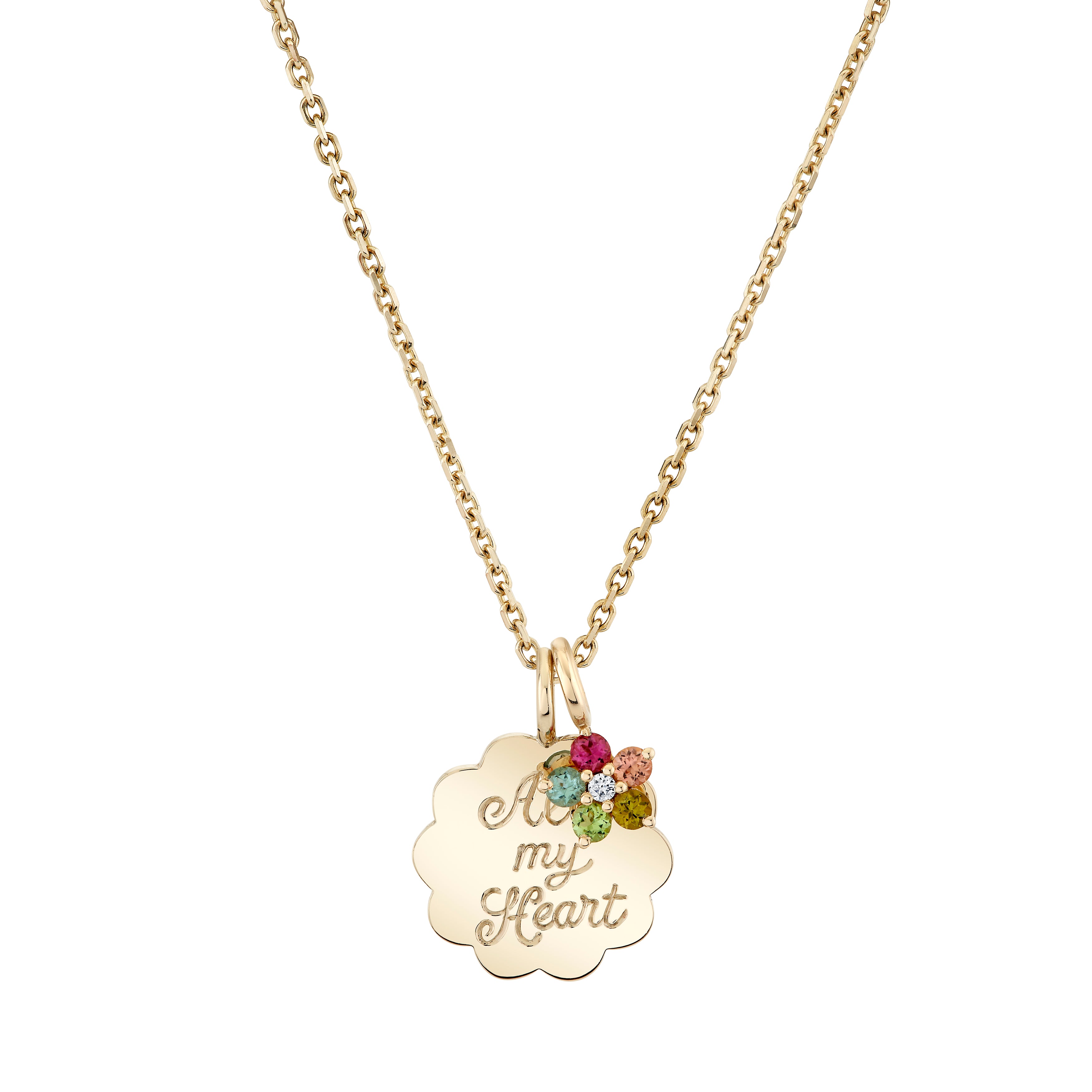 Tourmaline and Diamond Aurora Charm
