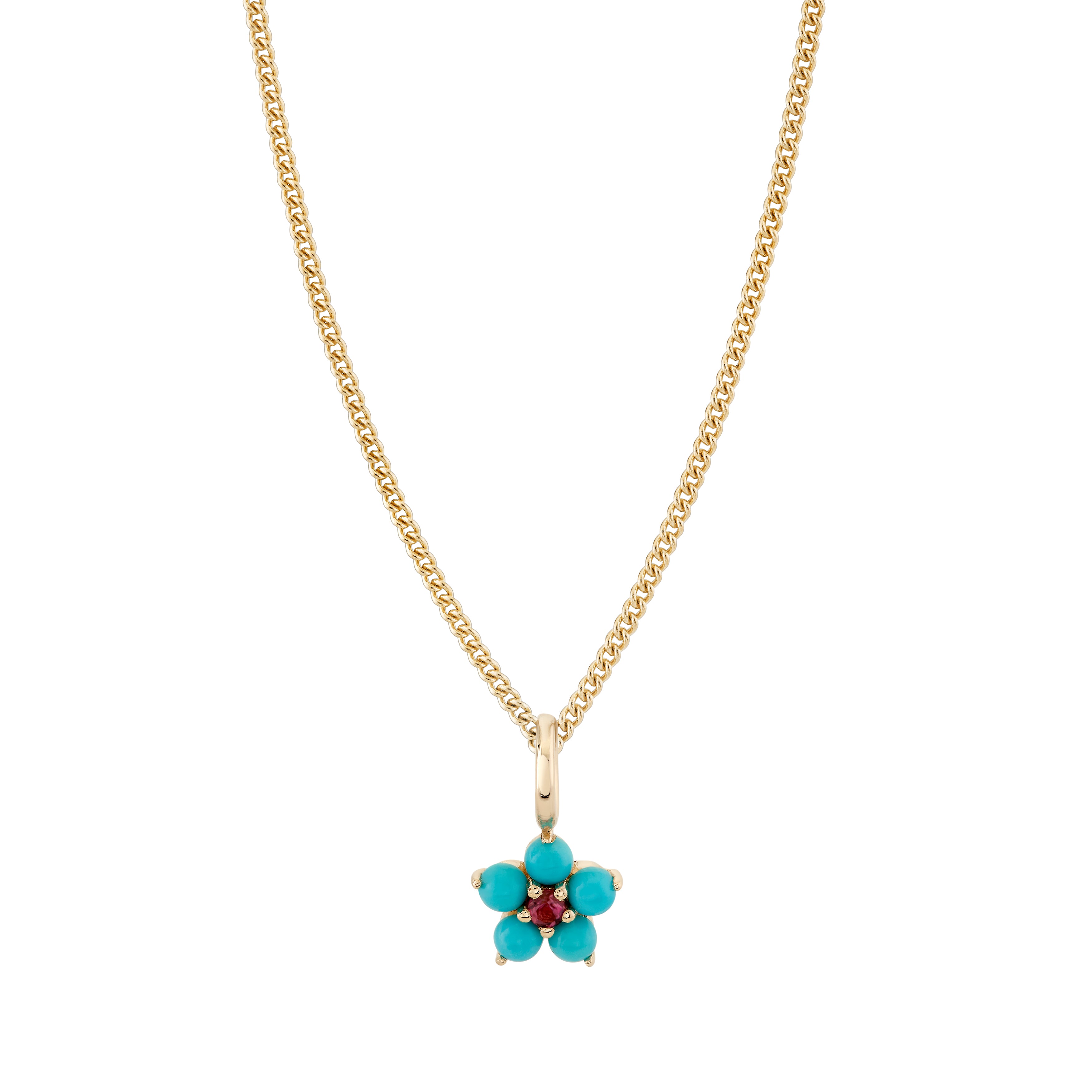 Turquoise and Tourmaline Aurora Charm