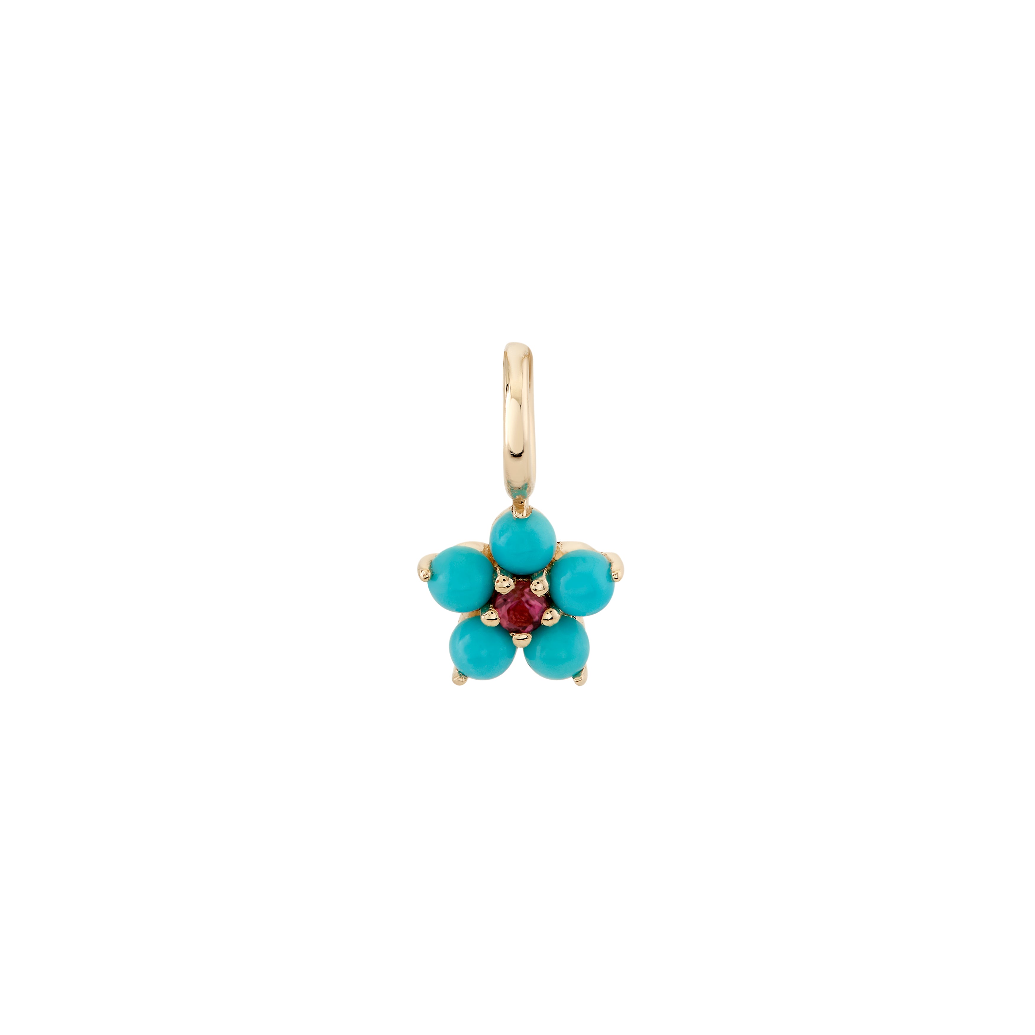 Turquoise and Tourmaline Aurora Charm