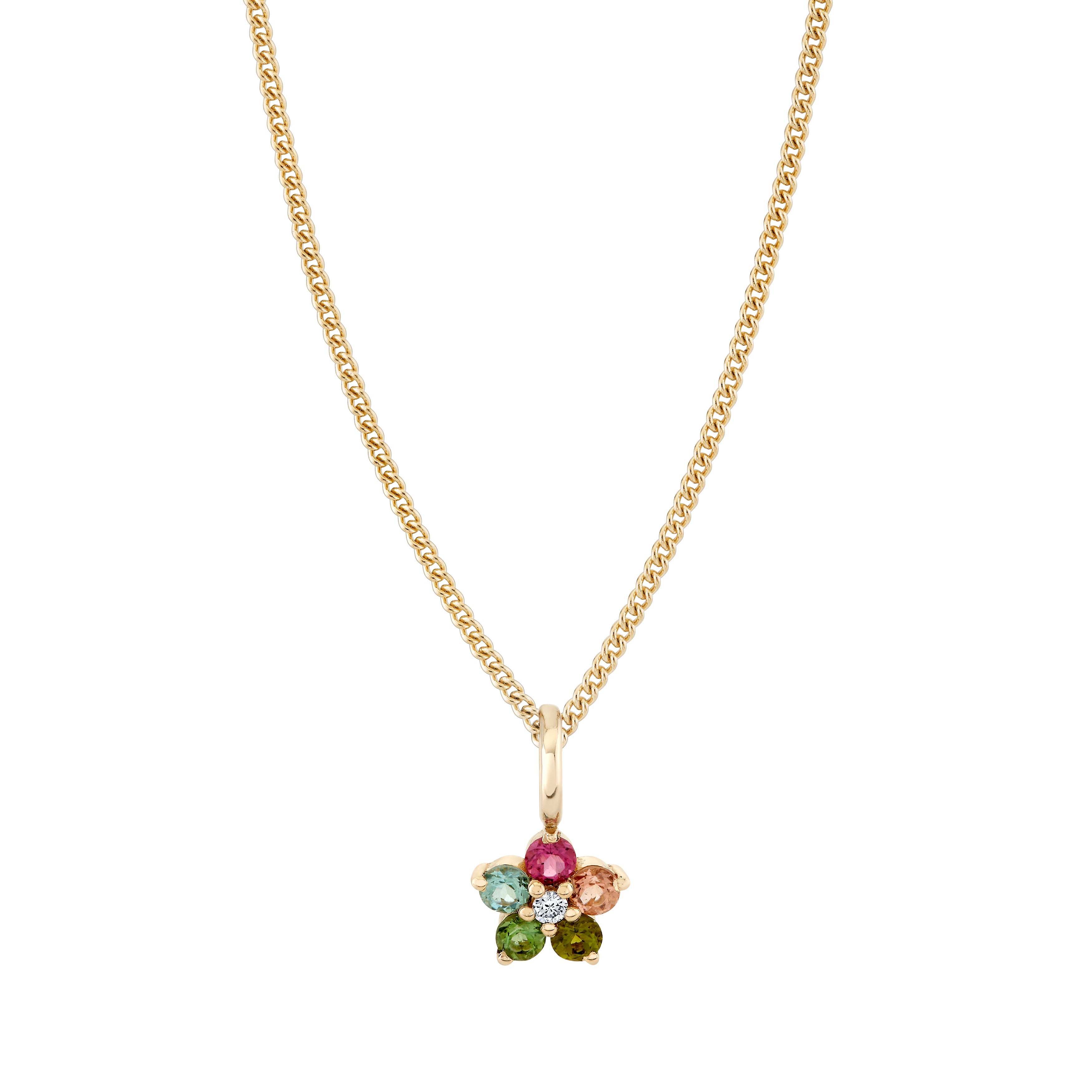 Tourmaline and Diamond Aurora Charm