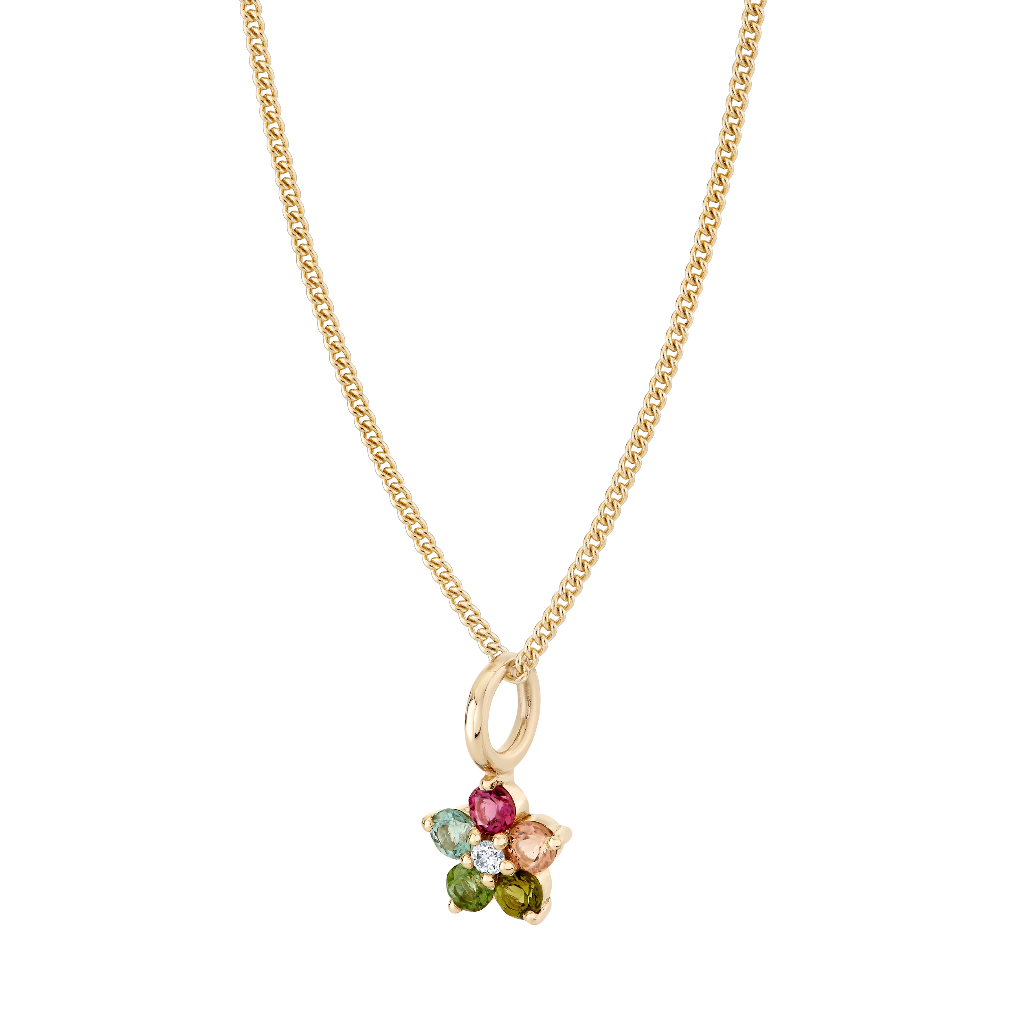 Tourmaline and Diamond Aurora Charm