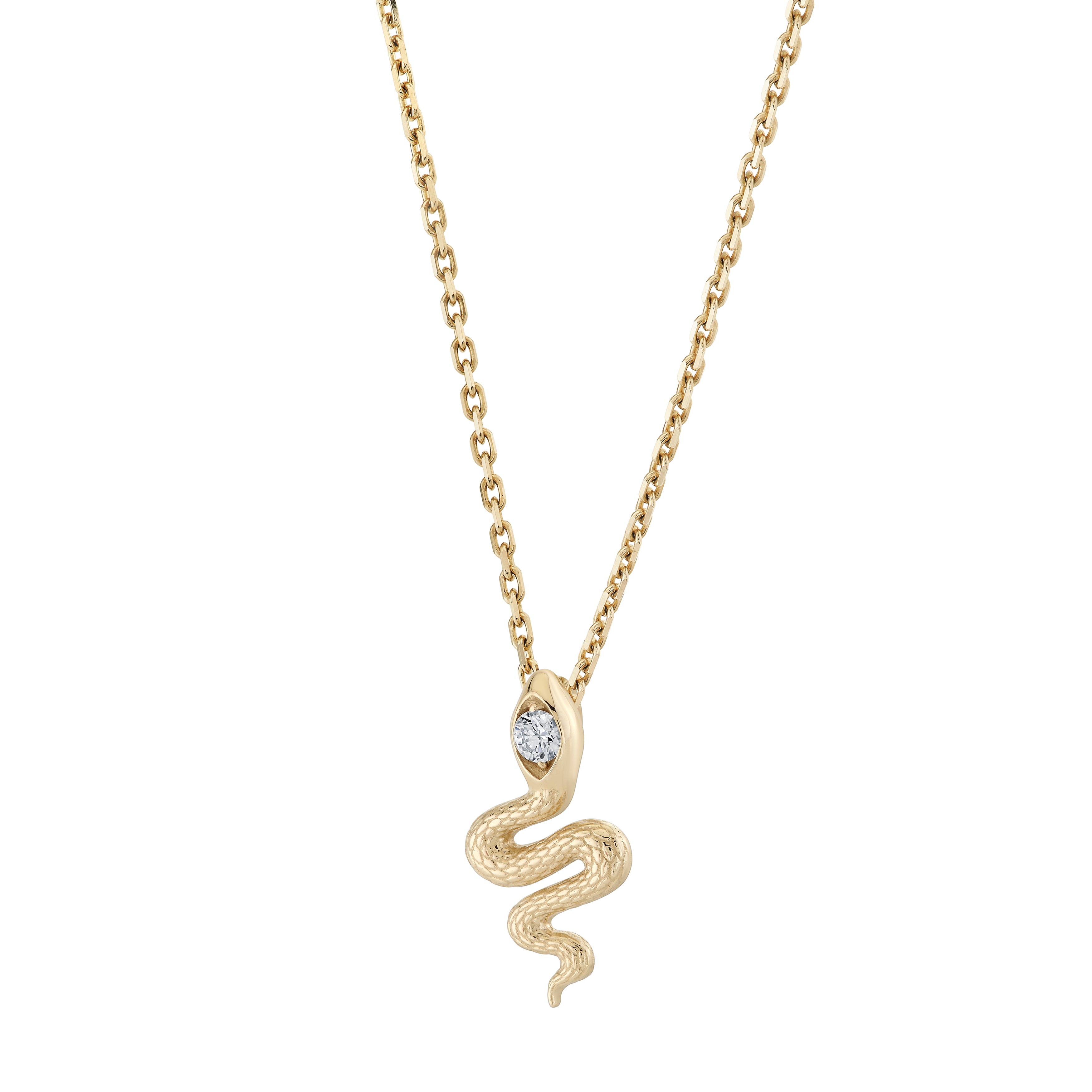 Diamond Head Snake Pendant
