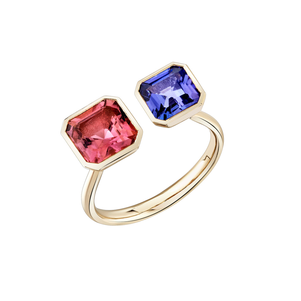 Toi et Moi Dahlia Gemstone Ring -- Ariel Gordon Jewelry