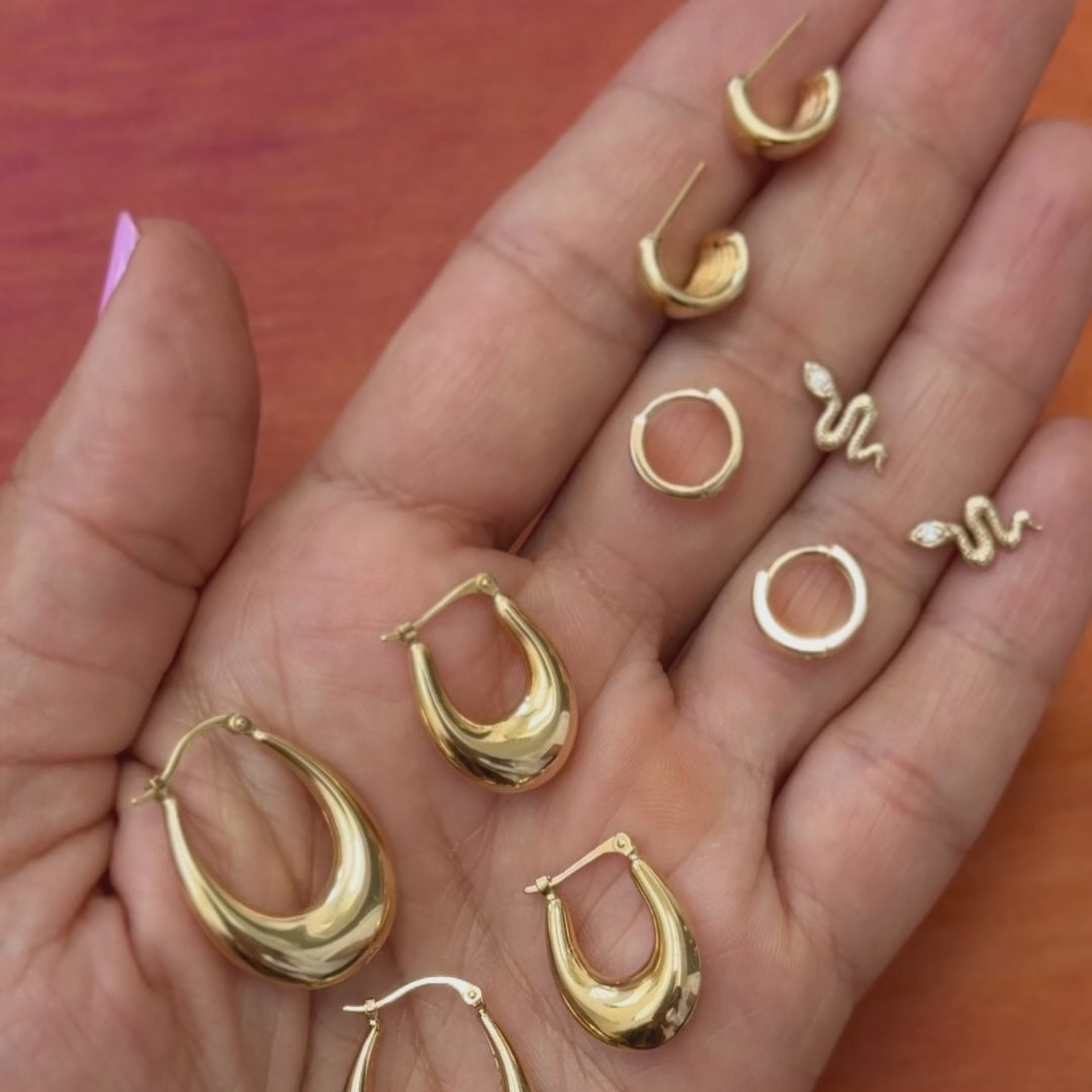 Junior Helium Teardrop Hoops