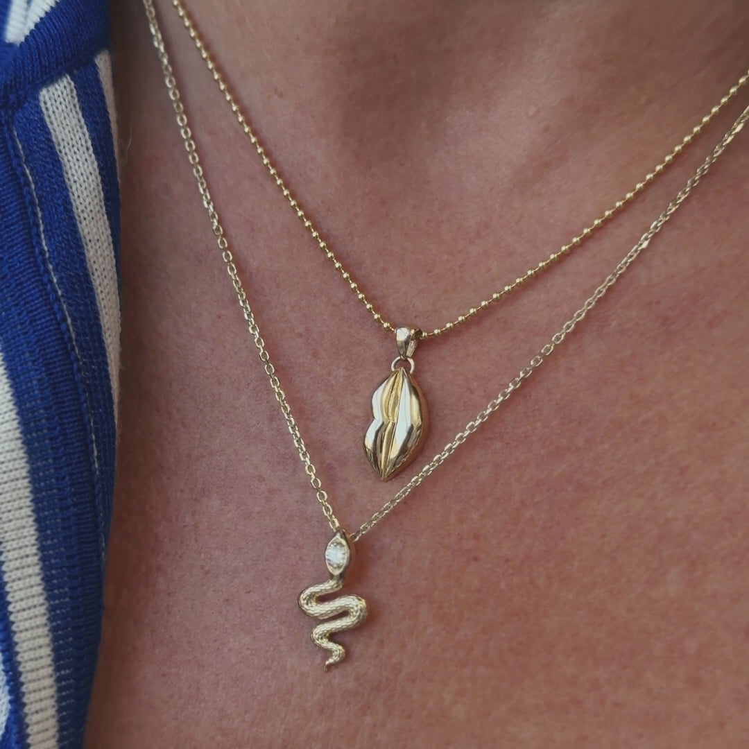 Diamond Head Snake Pendant