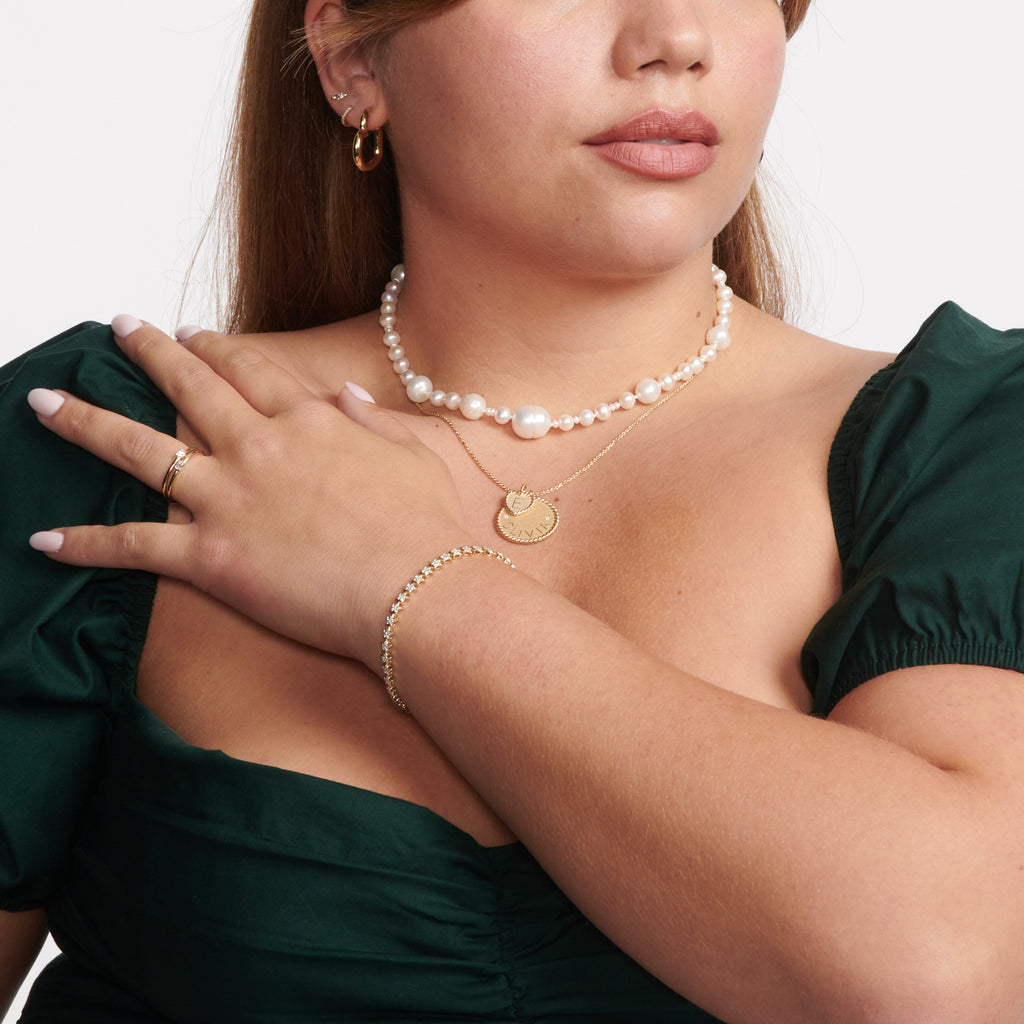 Sweetheart Imperial Disc Pendant Necklace -- Ariel Gordon Jewelry