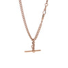 9k Rose Albert Chain with Toggle - 9k Rose Albert Chain with Toggle -- Ariel Gordon Jewelry