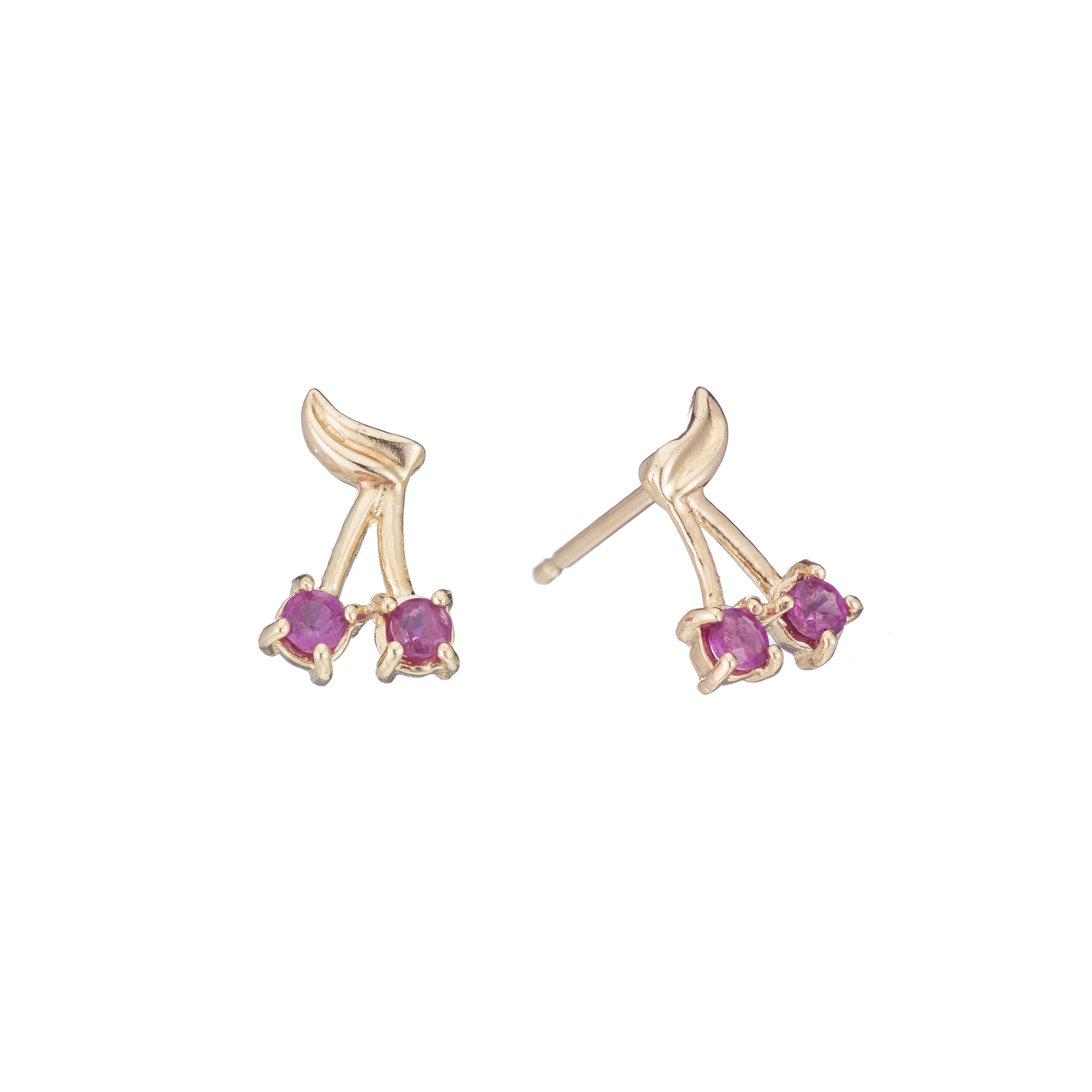 Ruby Cherry Bomb Studs