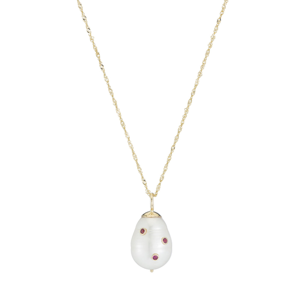 Stone Baroque Pearl Drop Necklace -- Ariel Gordon Jewelry