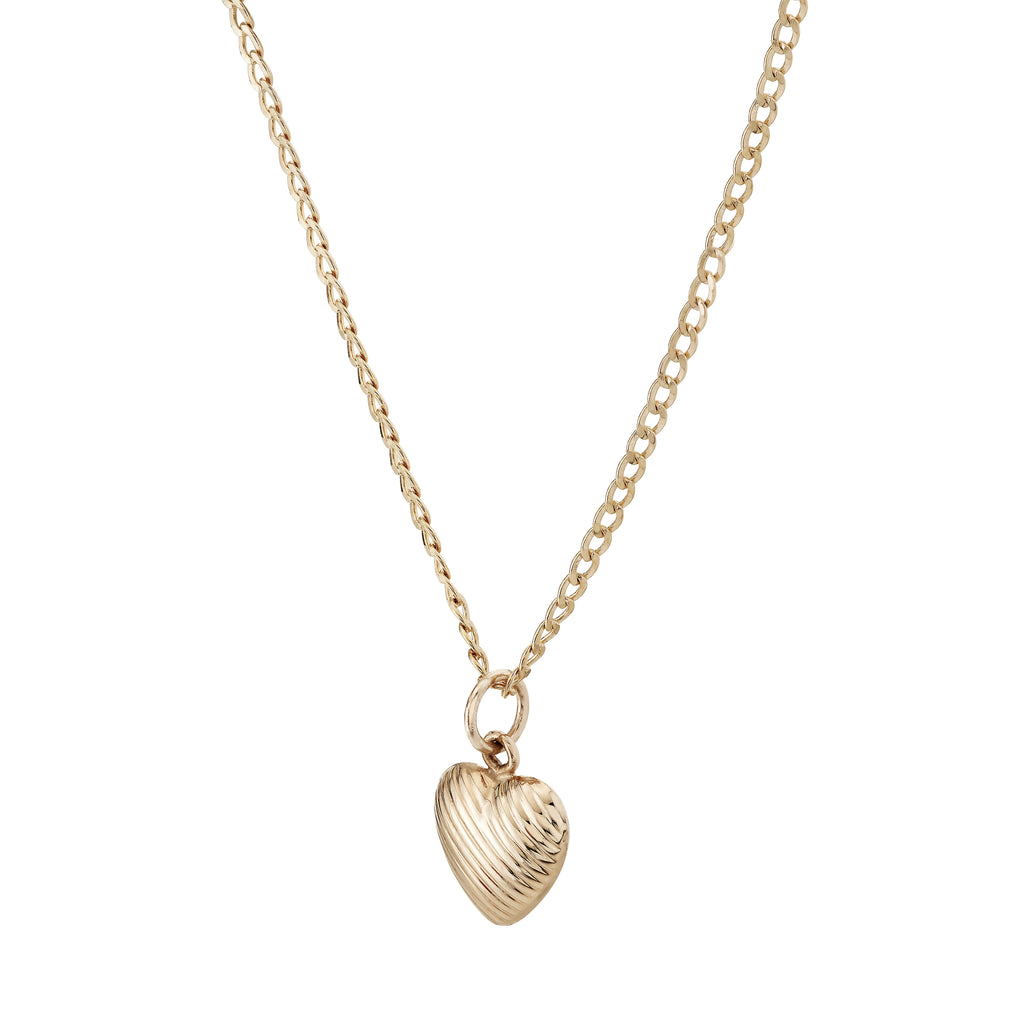Etched Helium Heart Charm -- Ariel Gordon Jewelry