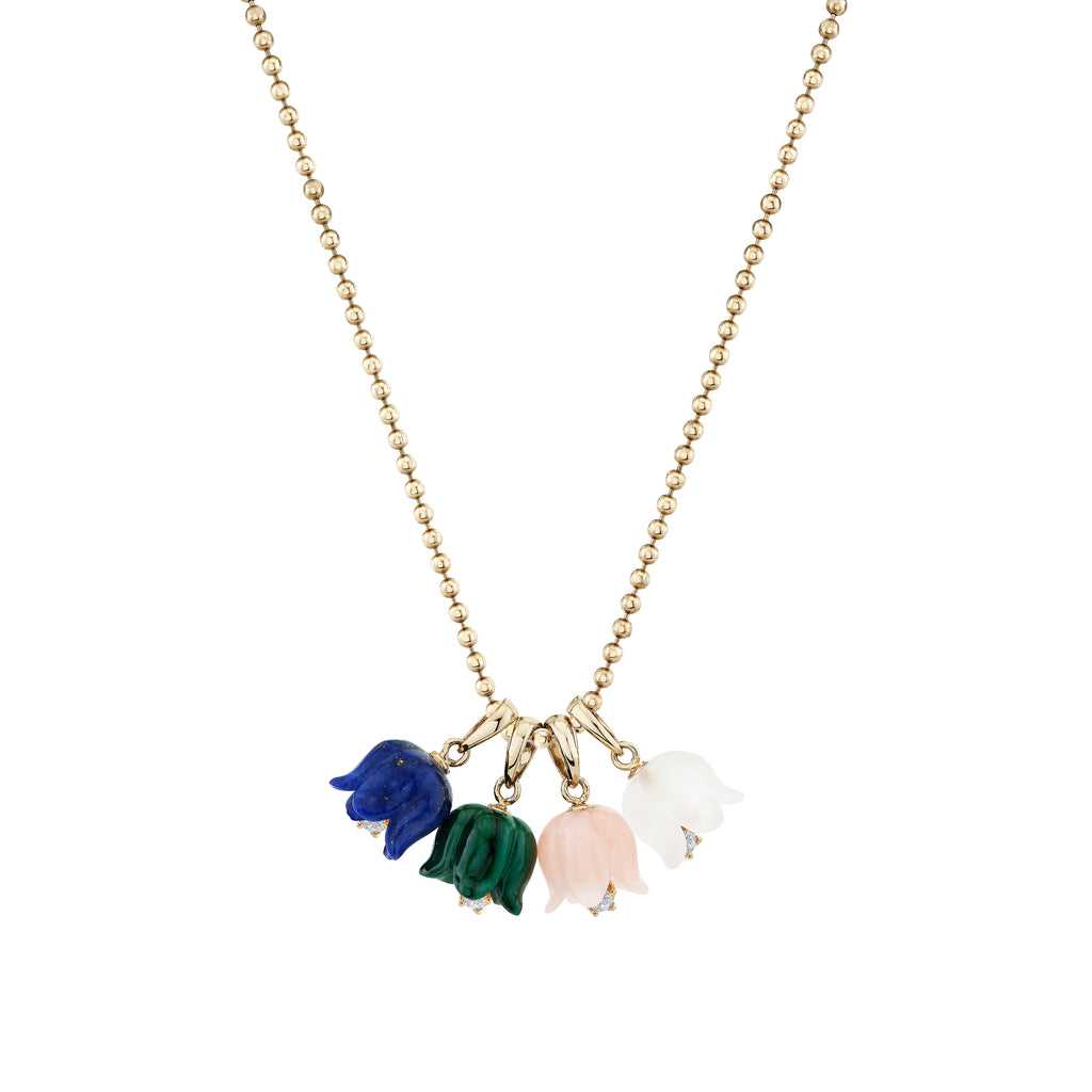 Diamond Floret Opal Pendant -- Ariel Gordon Jewelry