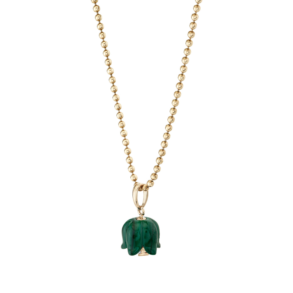 Diamond Floret Malachite Pendant -- Ariel Gordon Jewelry