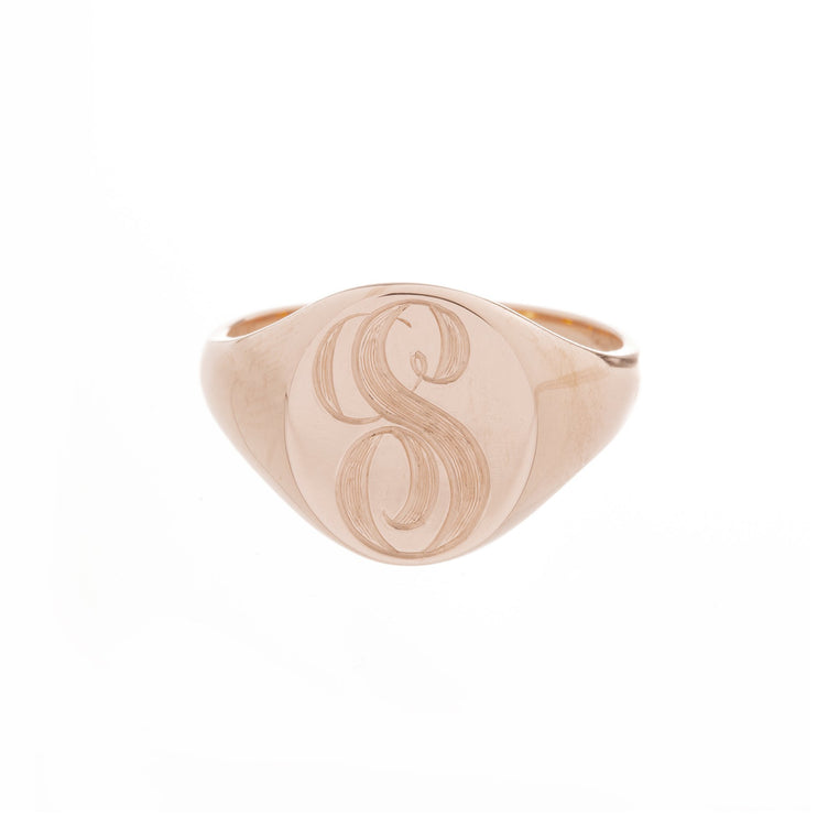 Jumbo Signet Ring - Rose Gold & Sterling Silver