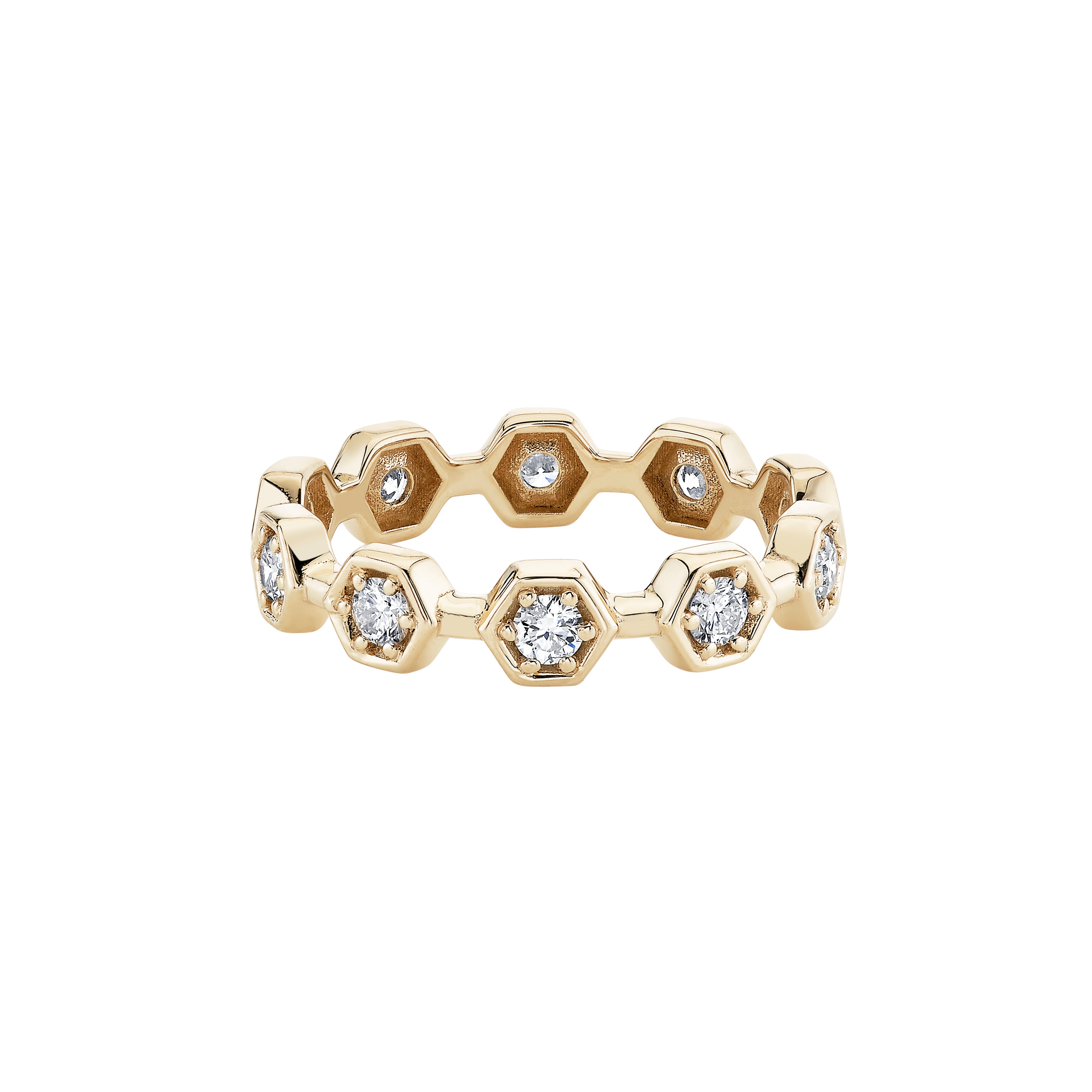 Diamond Hex Eternity Ring