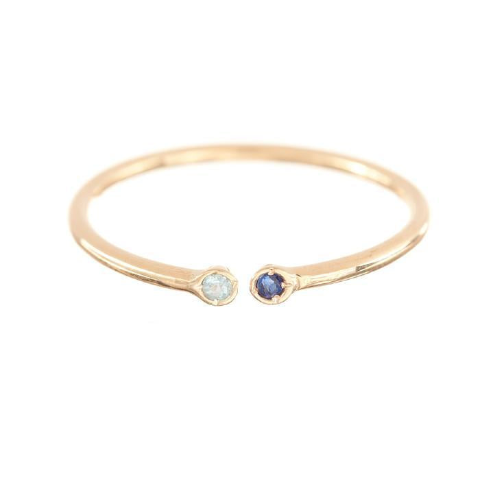 Dual Birthstone Ring -- Ariel Gordon Jewelry