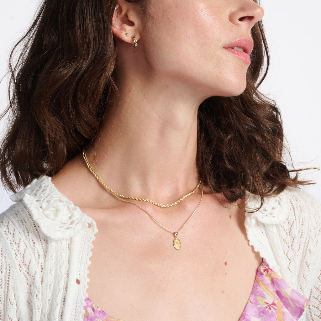 Fern Gemstone Hoops -- Ariel Gordon Jewelry