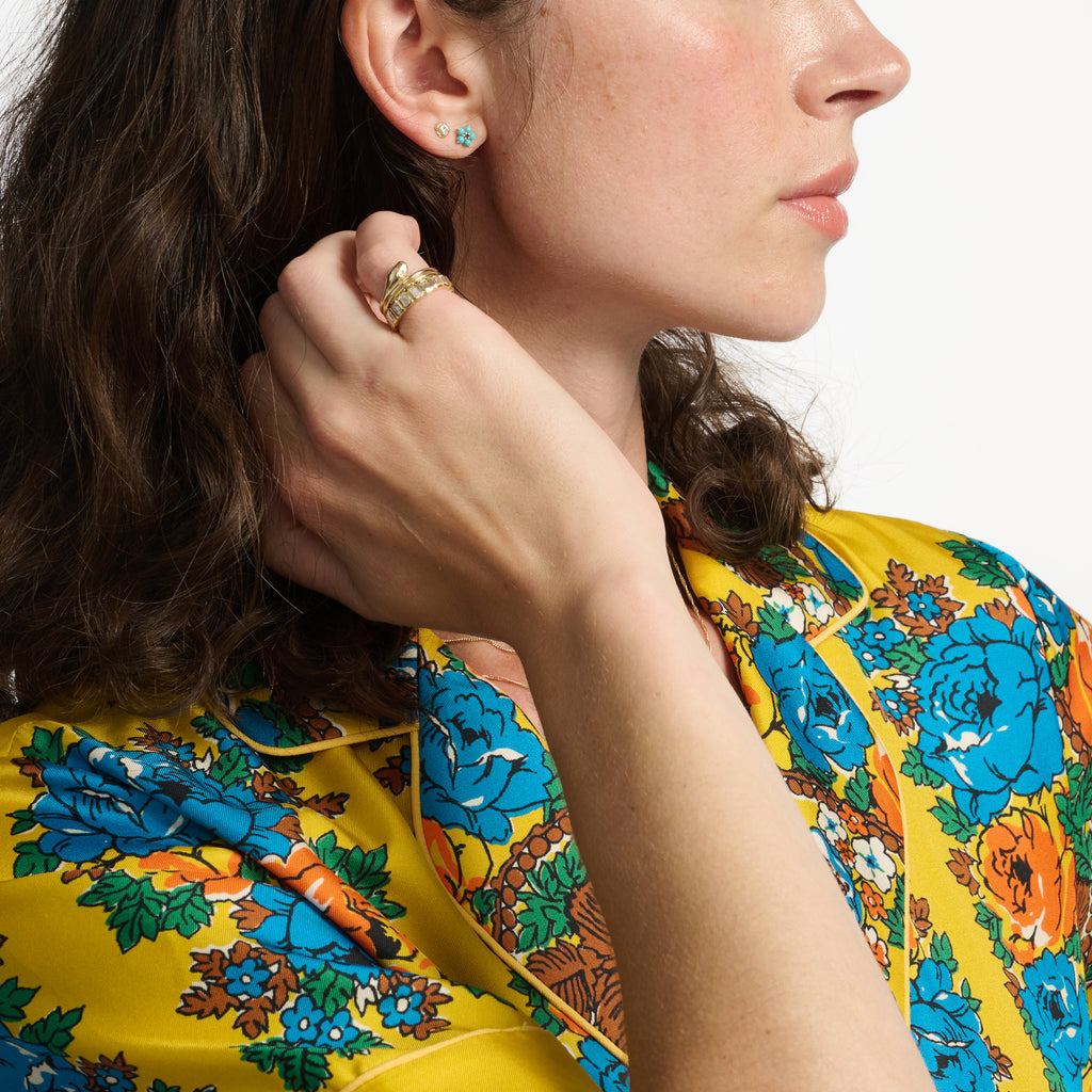 Turquoise and Tourmaline Aurora Studs -- Ariel Gordon Jewelry