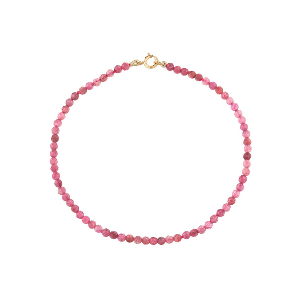 Petite Pink Tourmaline Beaded Bracelet