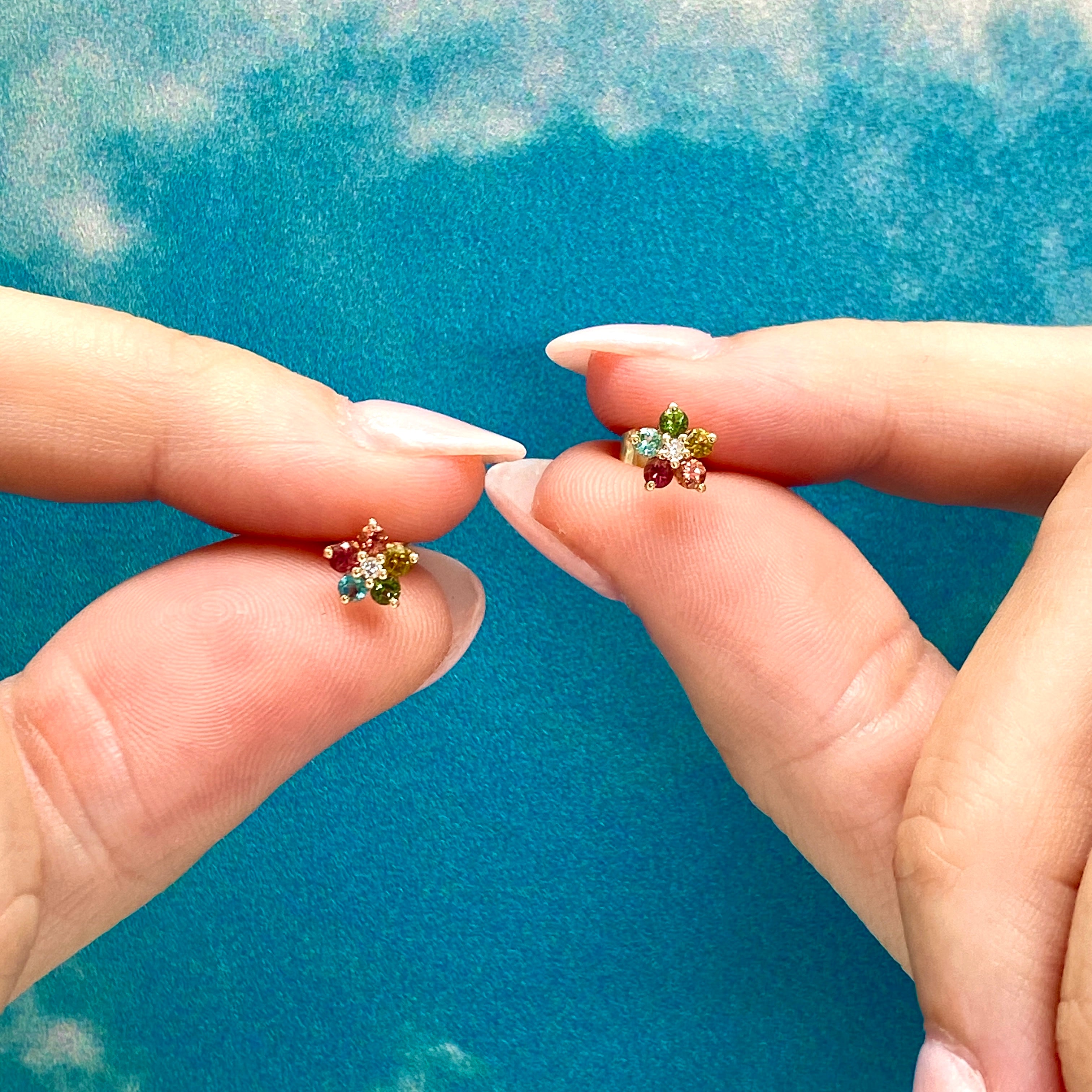 米軍 実物 SWEETHEART JEWELRY 魚雷イヤリング Tourmaline and Diamond Aurora Studs – Ariel Gordon
