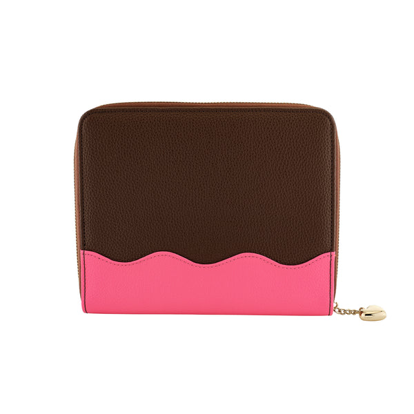Travel Jewelry Case - Brown/Pink