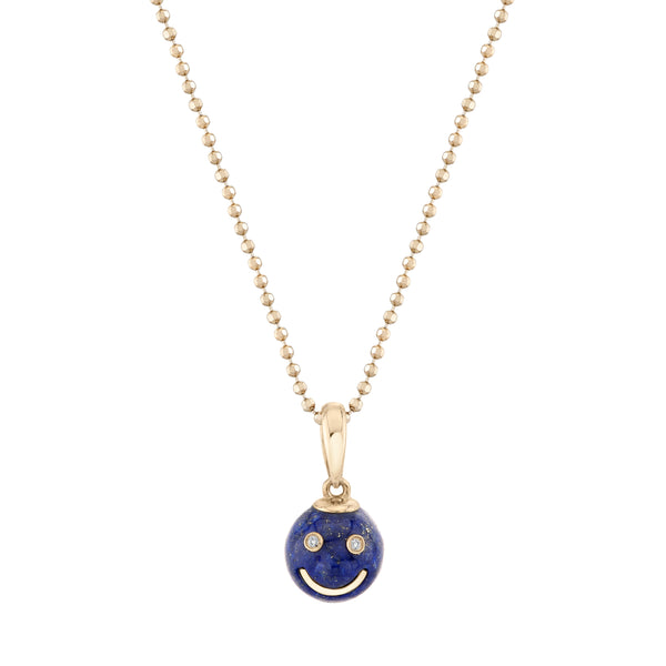Lapis Happy Face Pendant