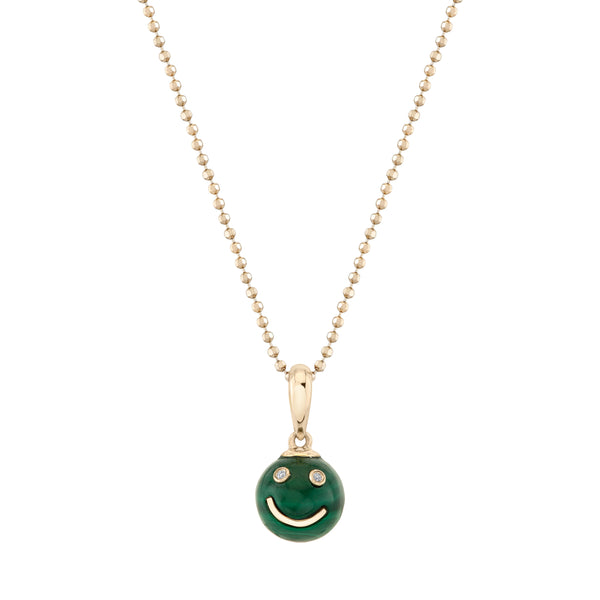 Malachite Happy Face Pendant