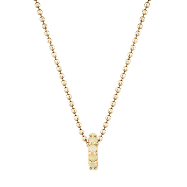 Ethiopian Opal Gold Rondelle Bead