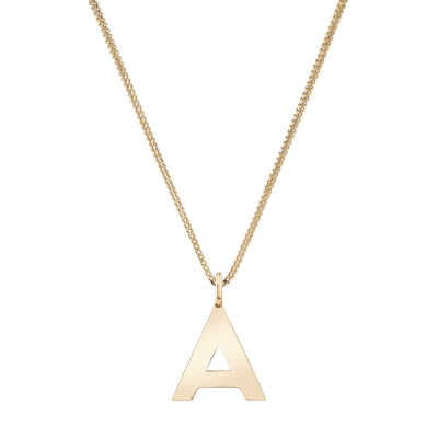 Block Initial Pendant