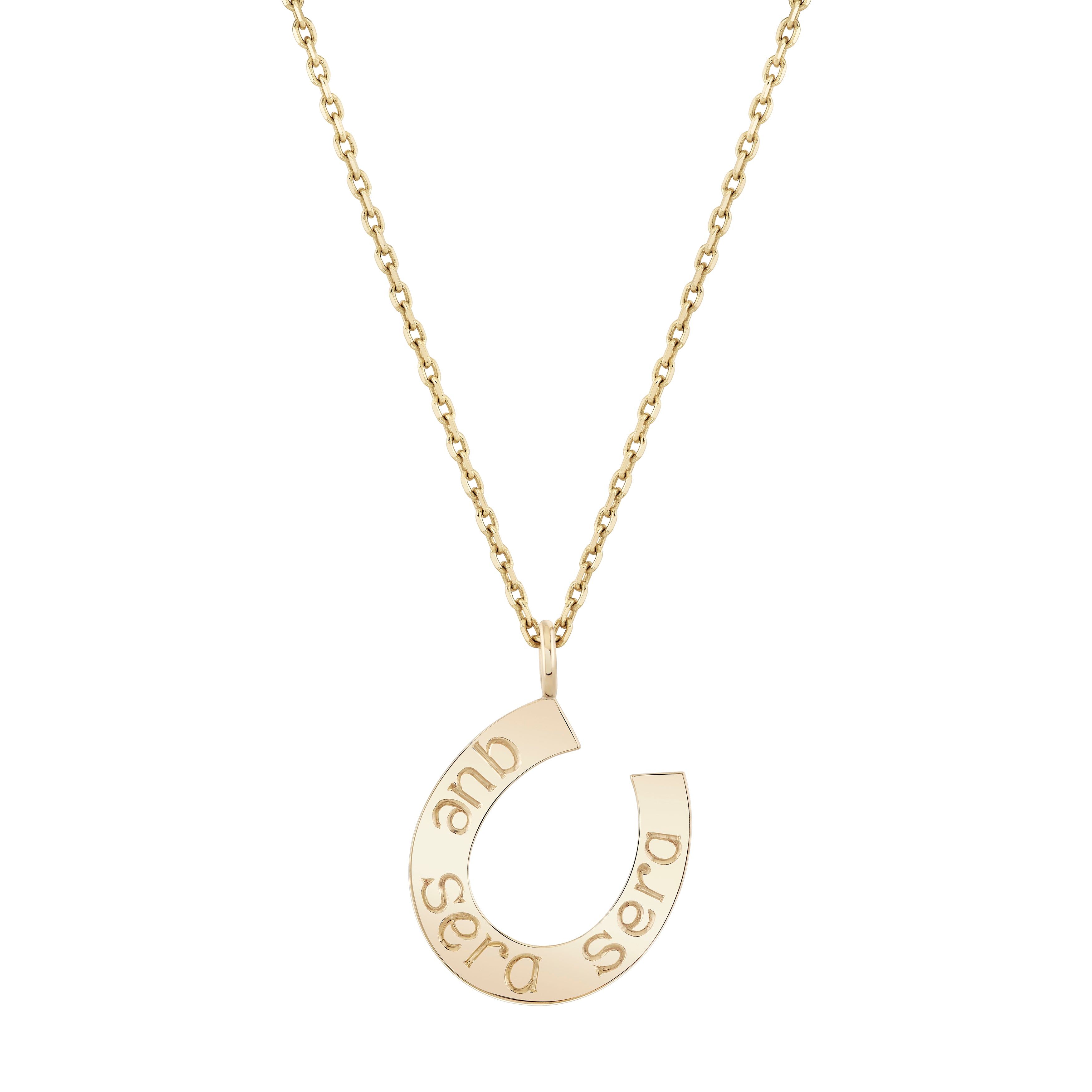 Lucky Horseshoe Signet Pendant