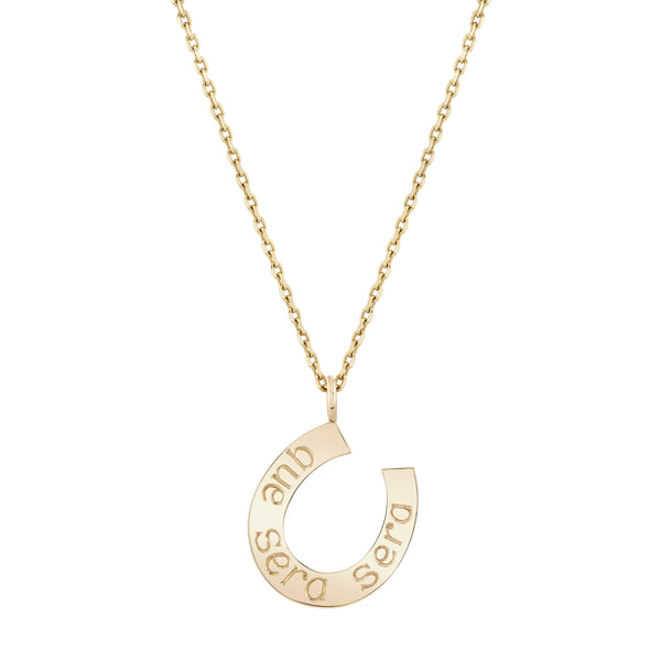Lucky Horseshoe Signet Pendant