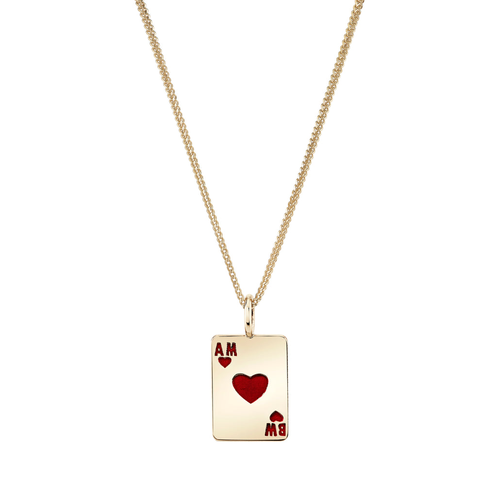 Ace of Hearts Enamel Charm -- Ariel Gordon Jewelry