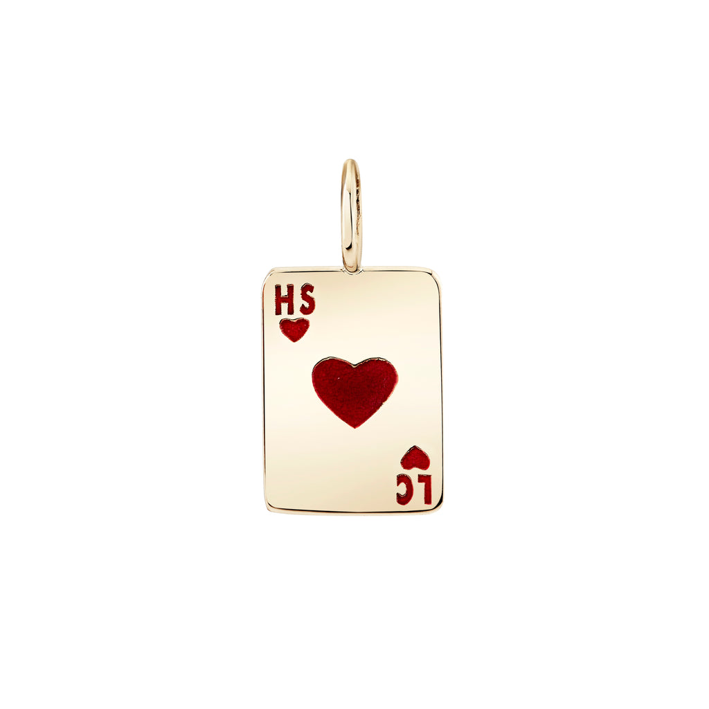 Ace of Hearts Enamel Charm -- Ariel Gordon Jewelry