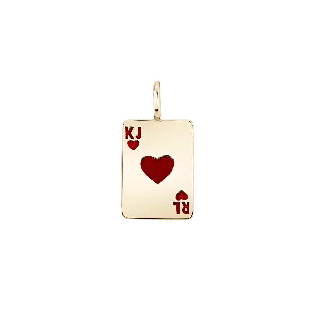 Ace of Hearts Enamel Charm -- Ariel Gordon Jewelry